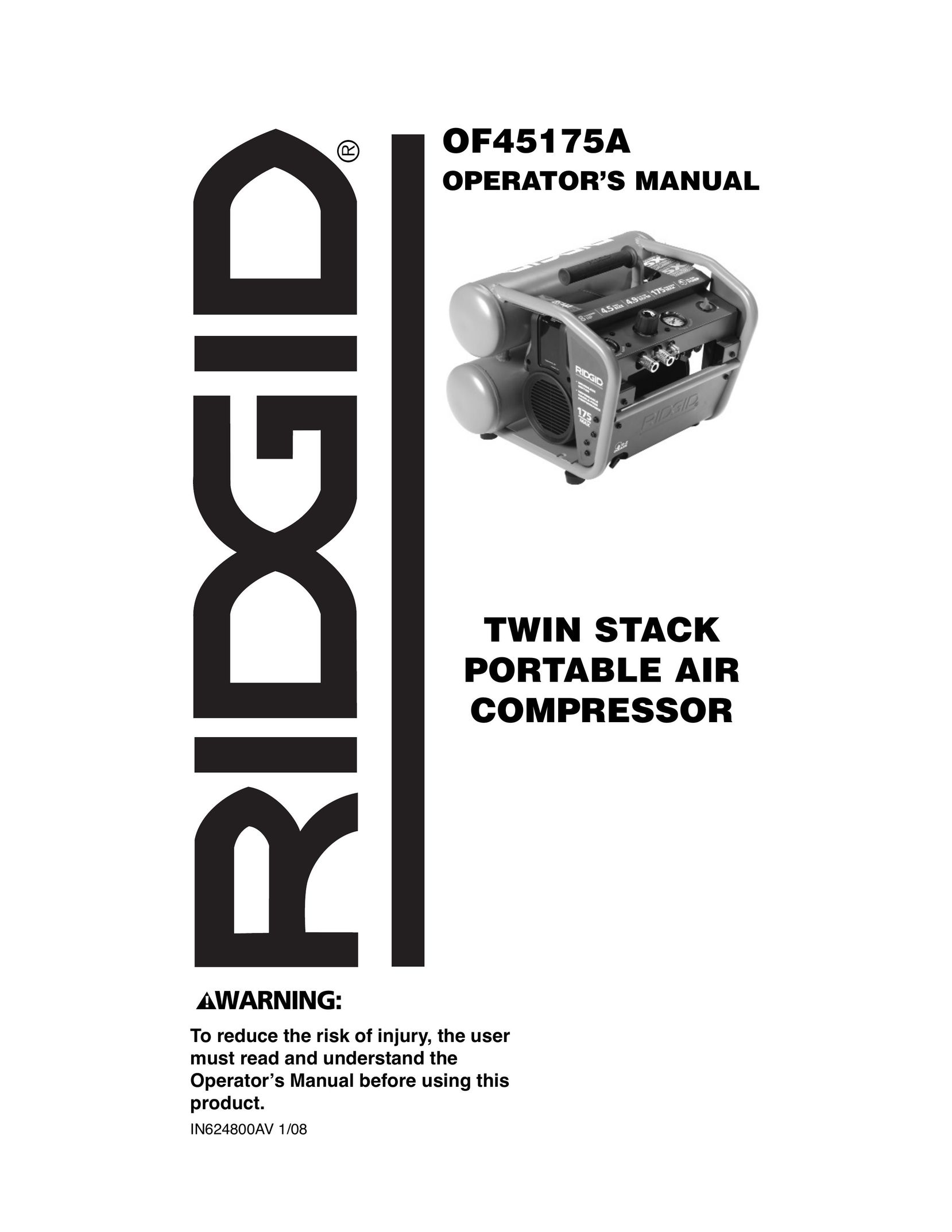 RIDGID OF45175A Air Compressor User Manual