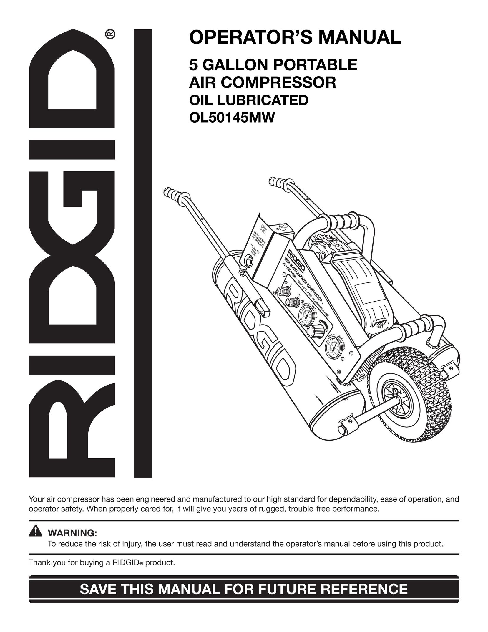 RIDGID OL50145MW Air Compressor User Manual