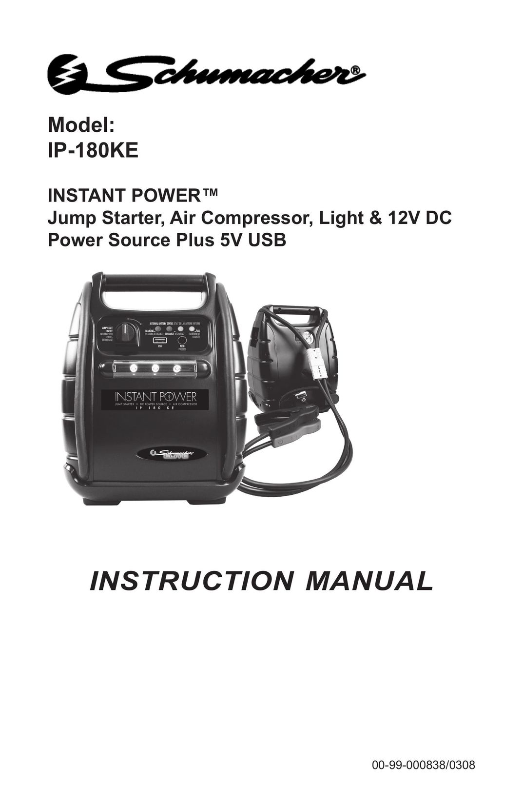 Schumacher IP-180KE Air Compressor User Manual