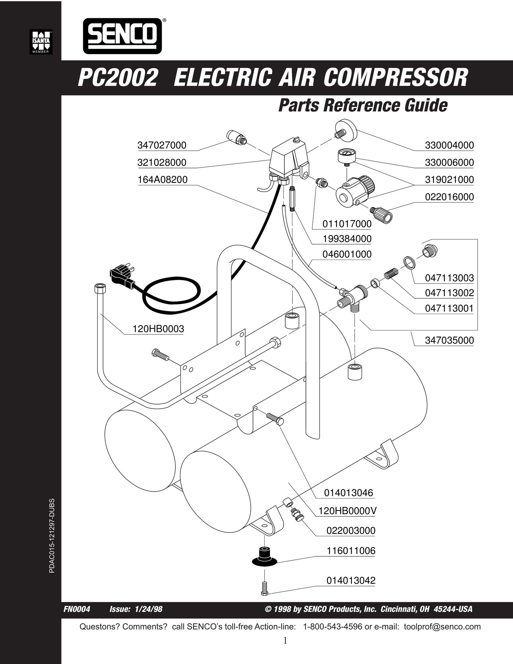 Senco PC2002 Air Compressor User Manual