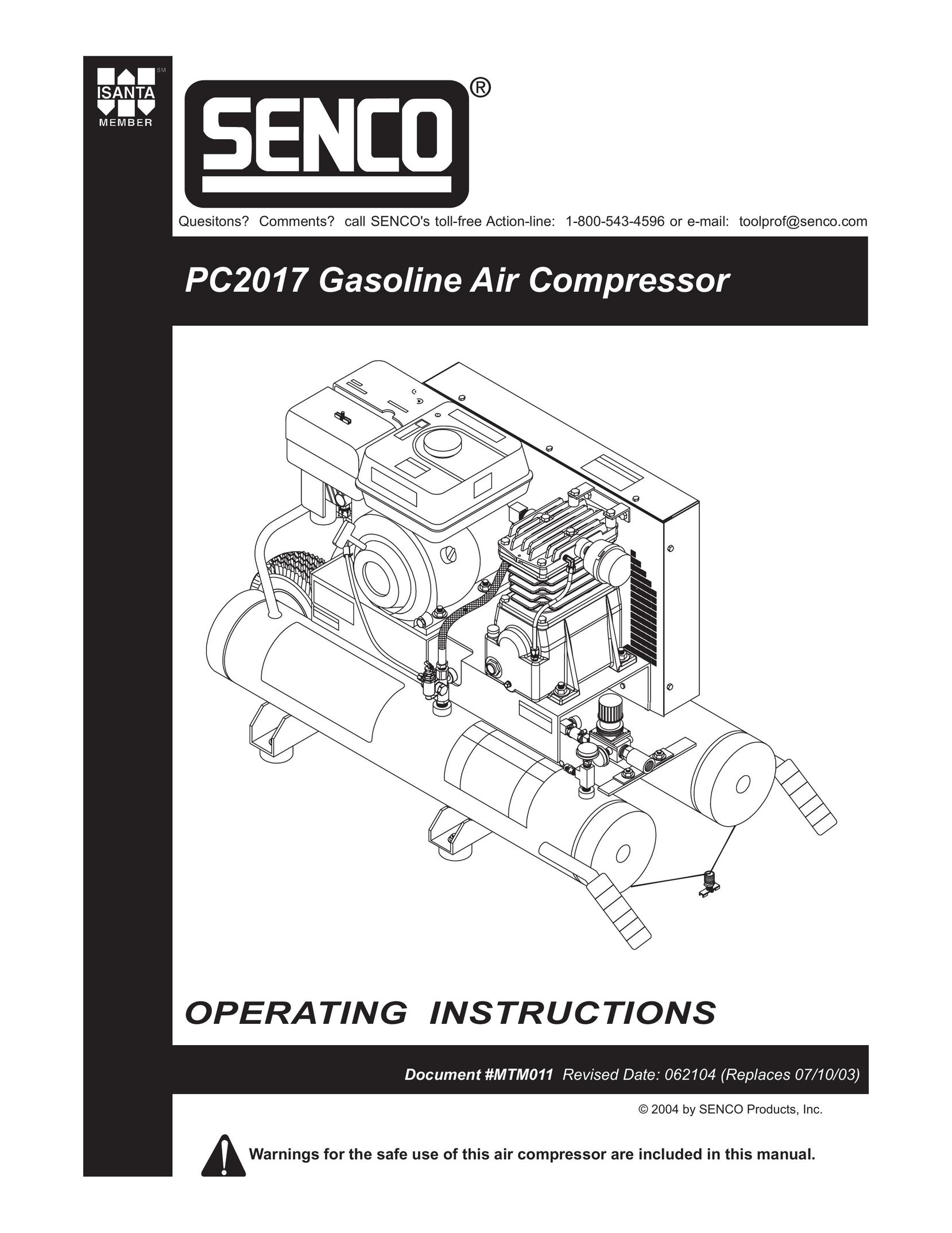 Senco PC2017 Air Compressor User Manual