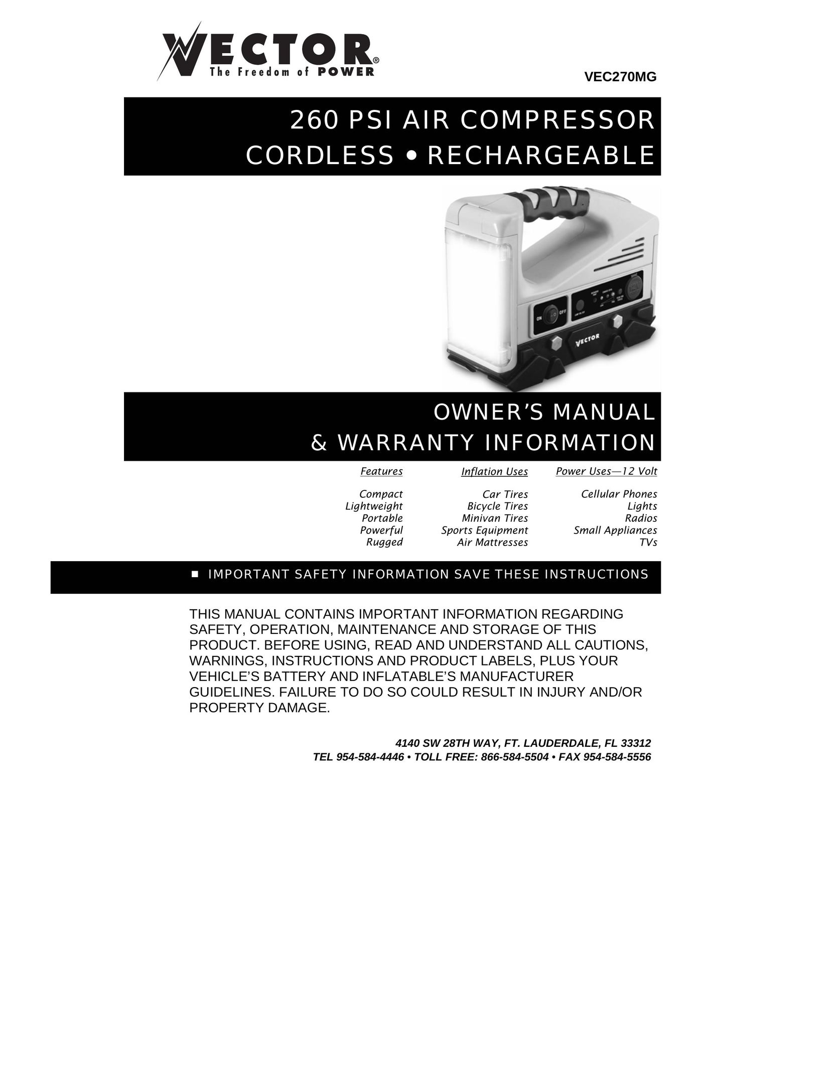 Vector VEC270MG Air Compressor User Manual