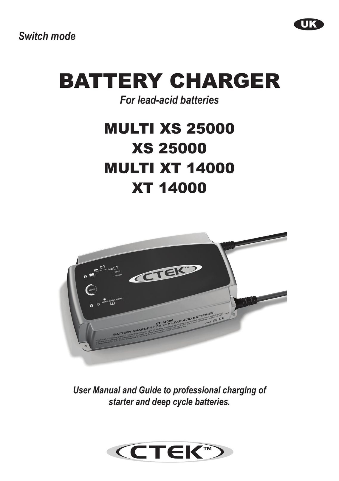 AB Soft XS 25000 Battery Charger User Manual