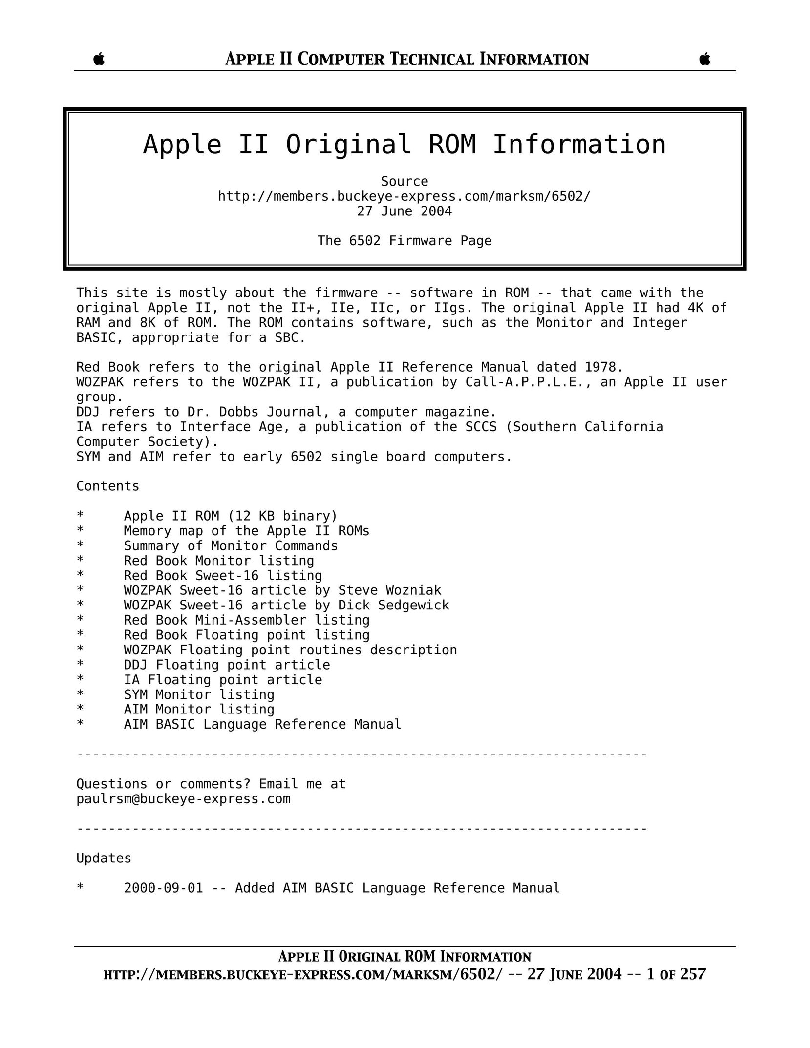 Apple ii Battery Charger User Manual