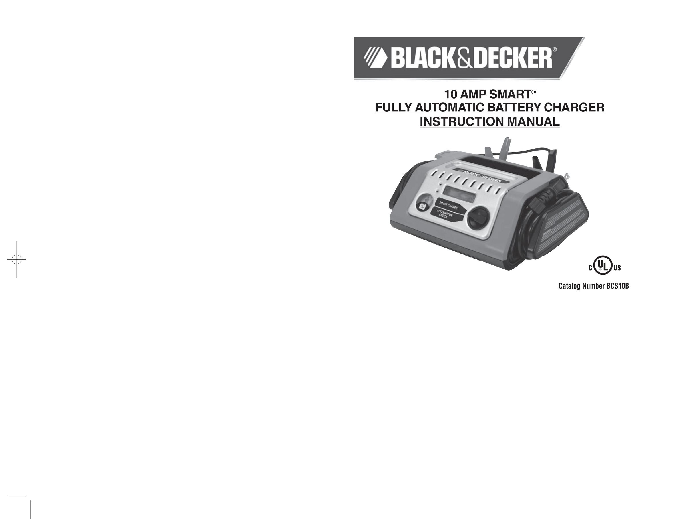 Black & Decker BCS10B Battery Charger User Manual