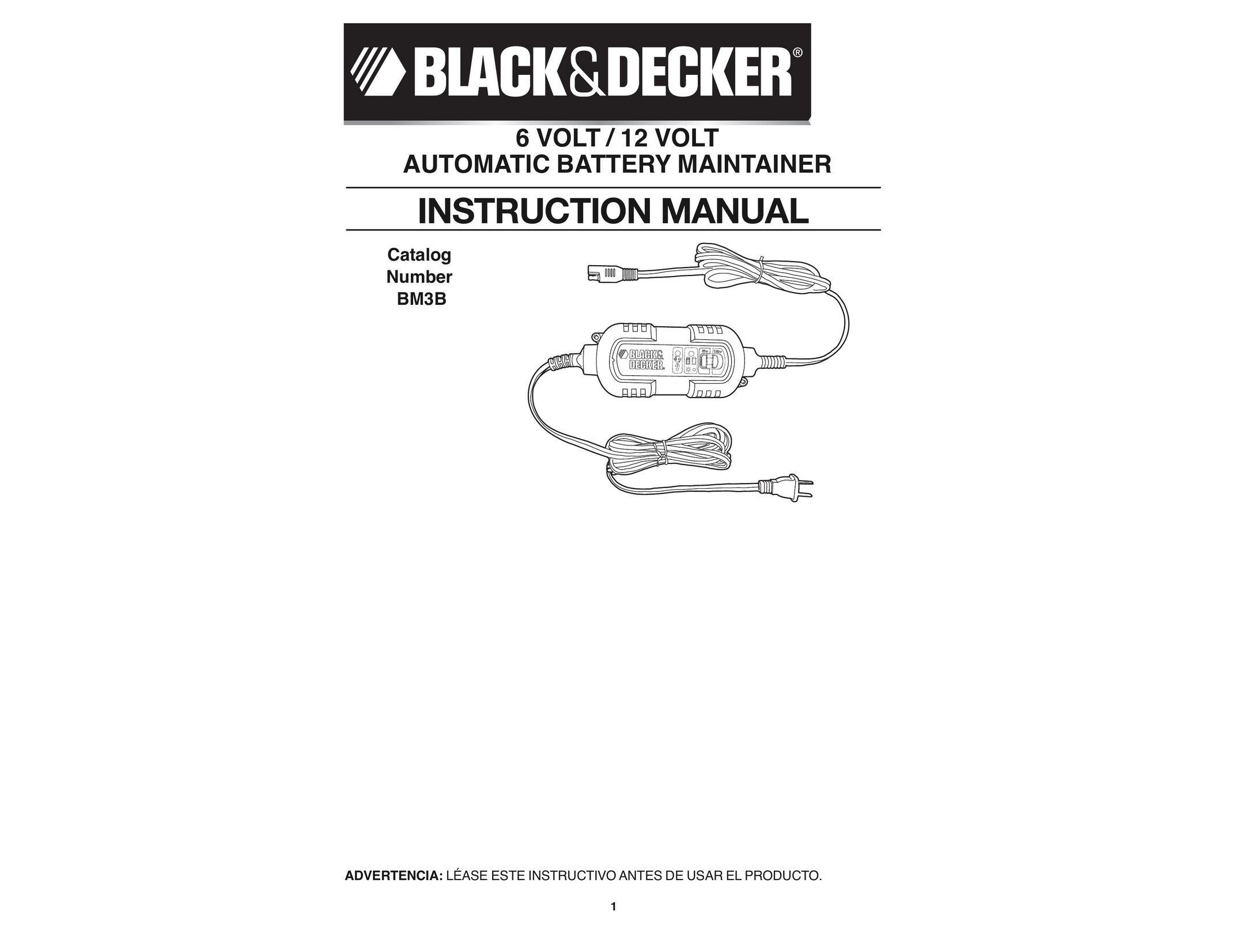 Black & Decker bm3b Battery Charger User Manual