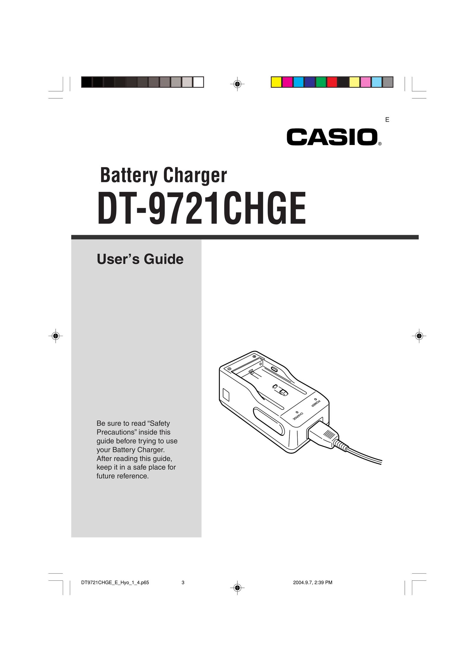 Casio DT-9721CHGE Battery Charger User Manual