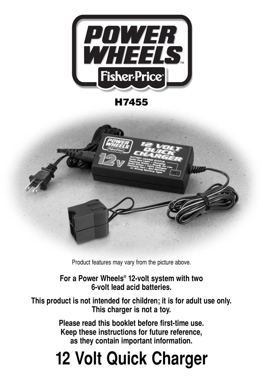 Fisher-Price H7455 Battery Charger User Manual