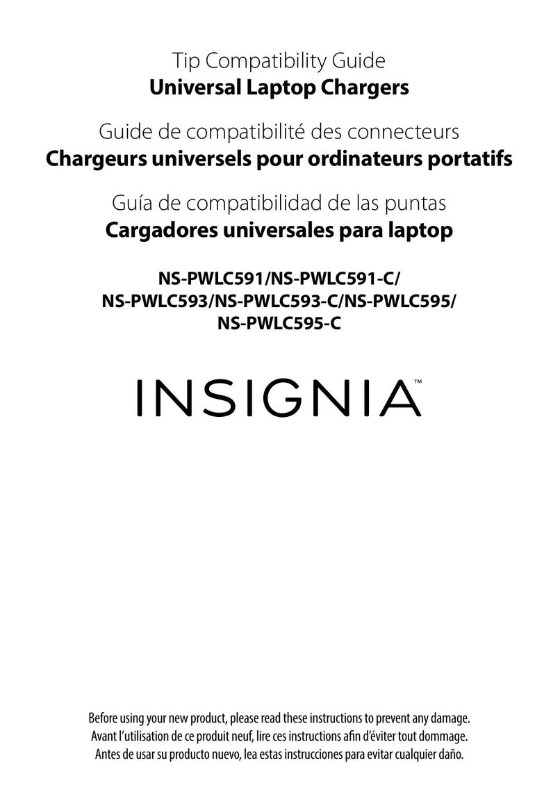 Insignia NS-PWLC593 Battery Charger User Manual