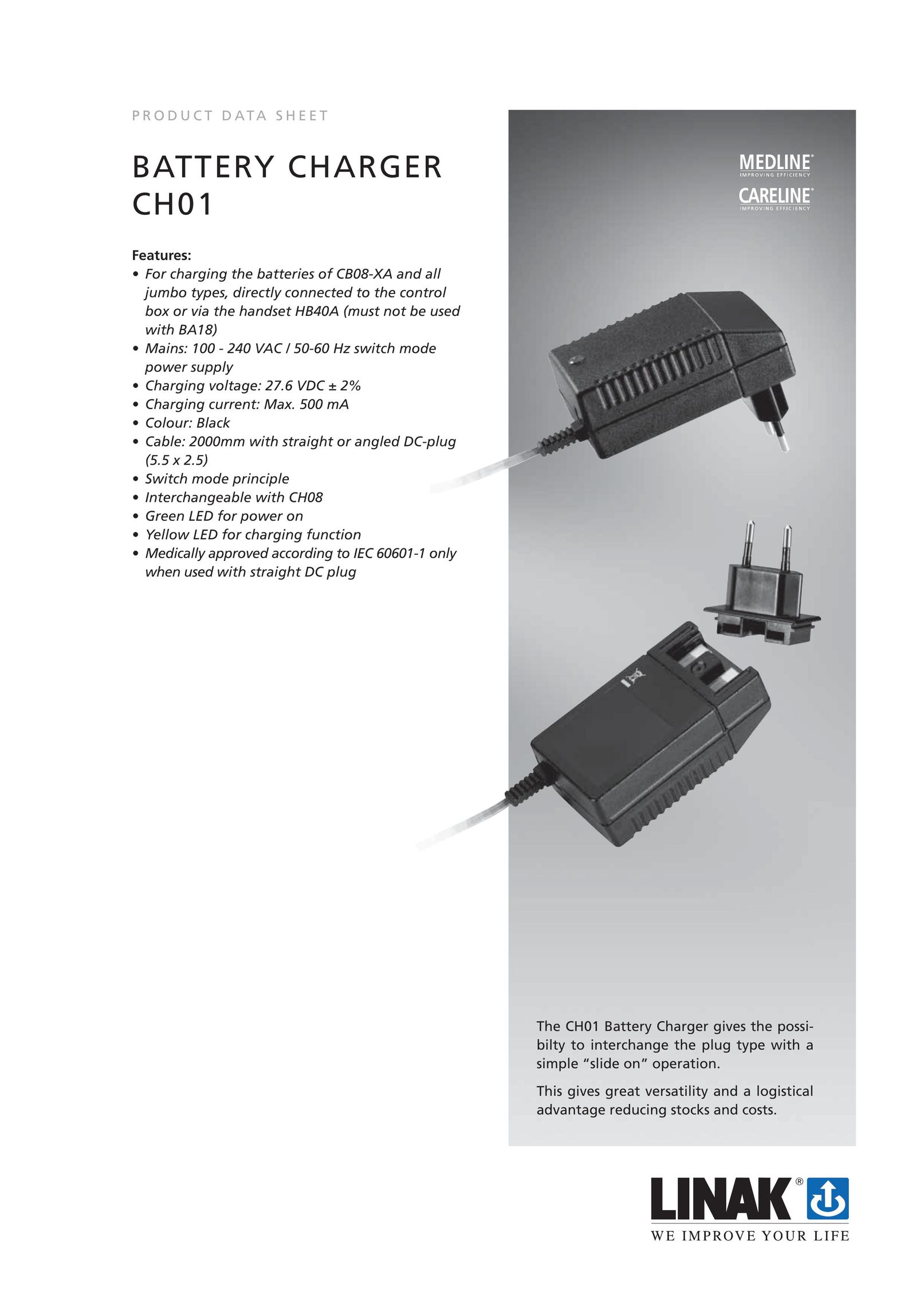 Linak CH01 Battery Charger User Manual
