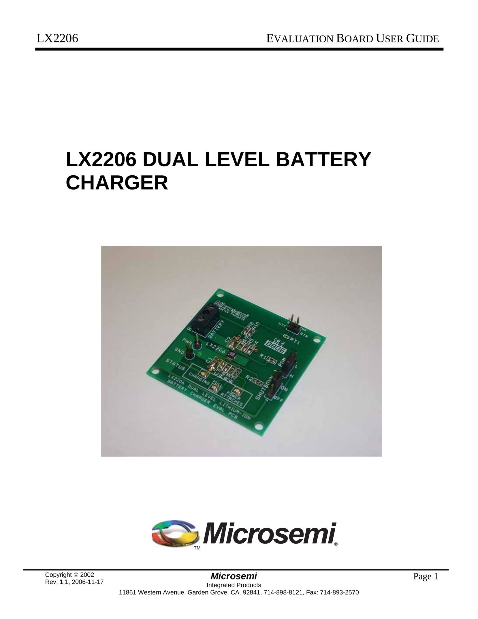 PowerDsine LX2206 Battery Charger User Manual