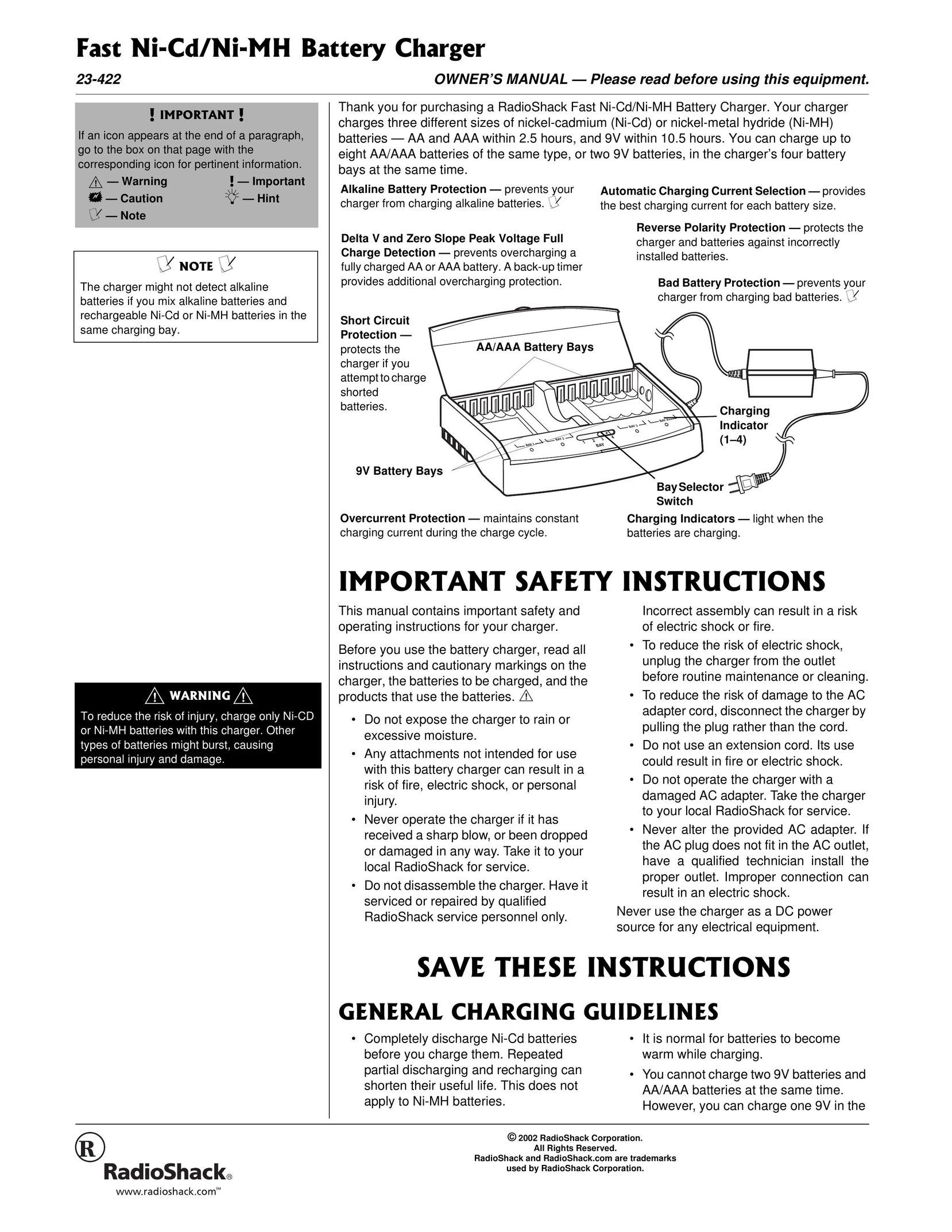 Raritan Computer 23-422 Battery Charger User Manual