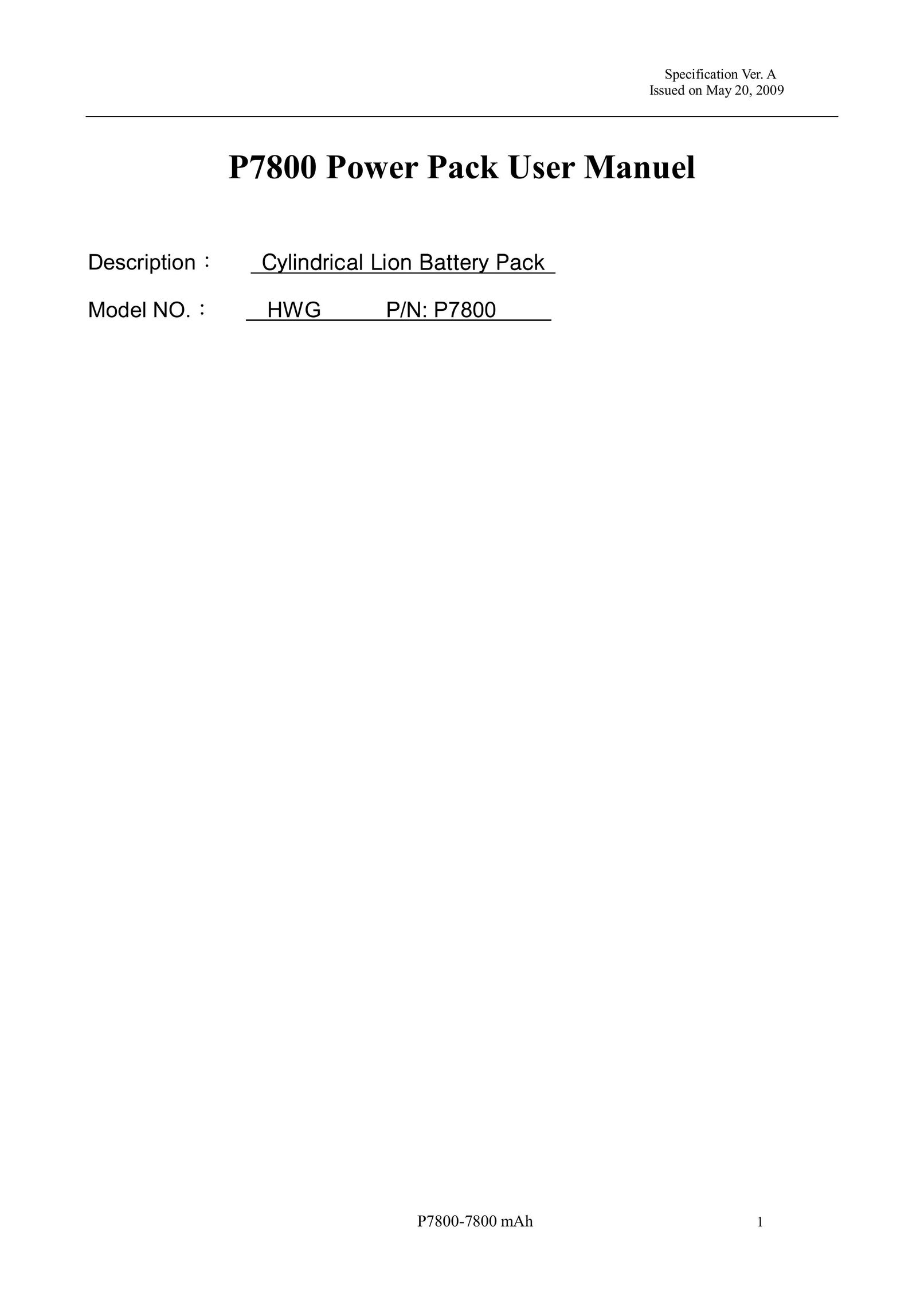 Samsung P7800 Battery Charger User Manual