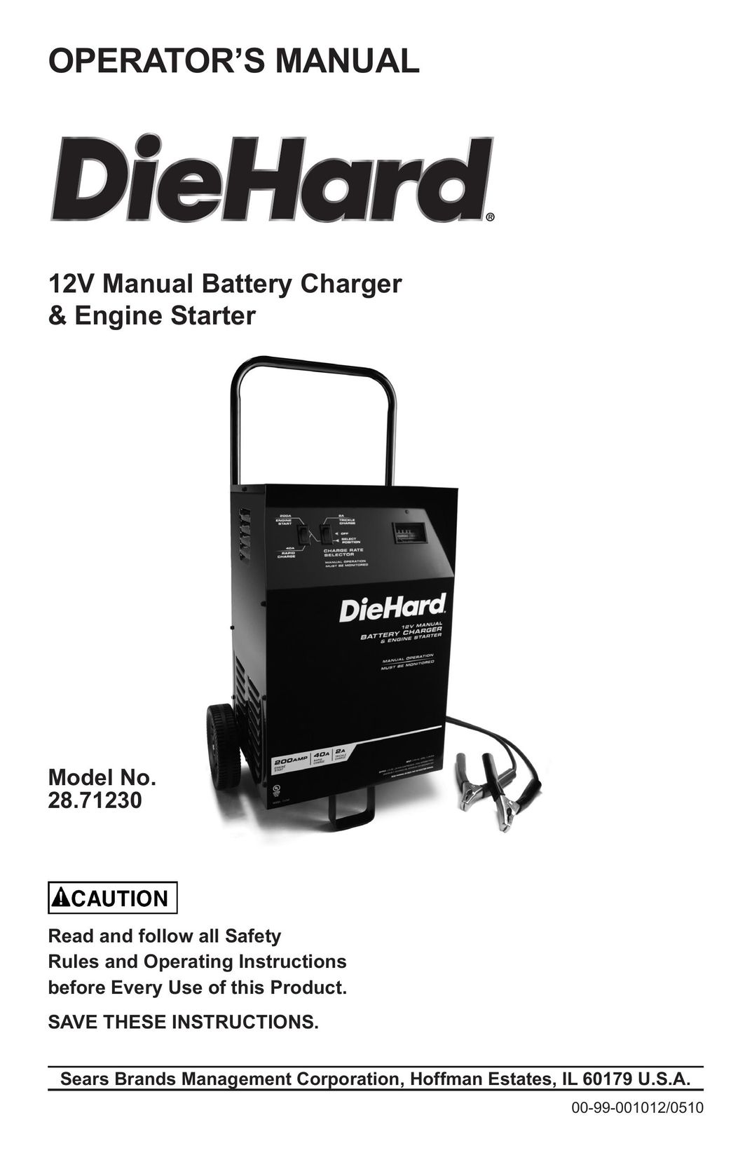 Sears 28.7123 Battery Charger User Manual