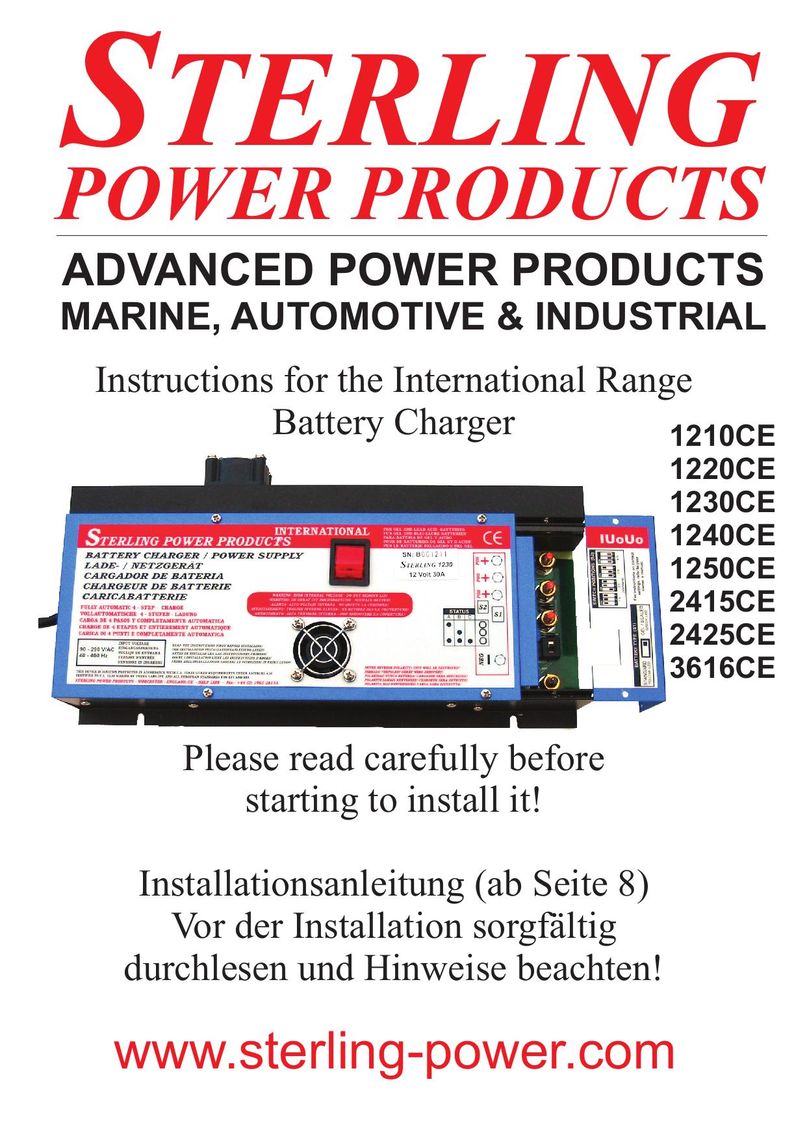 Sterling Power Products 1210CE Battery Charger User Manual