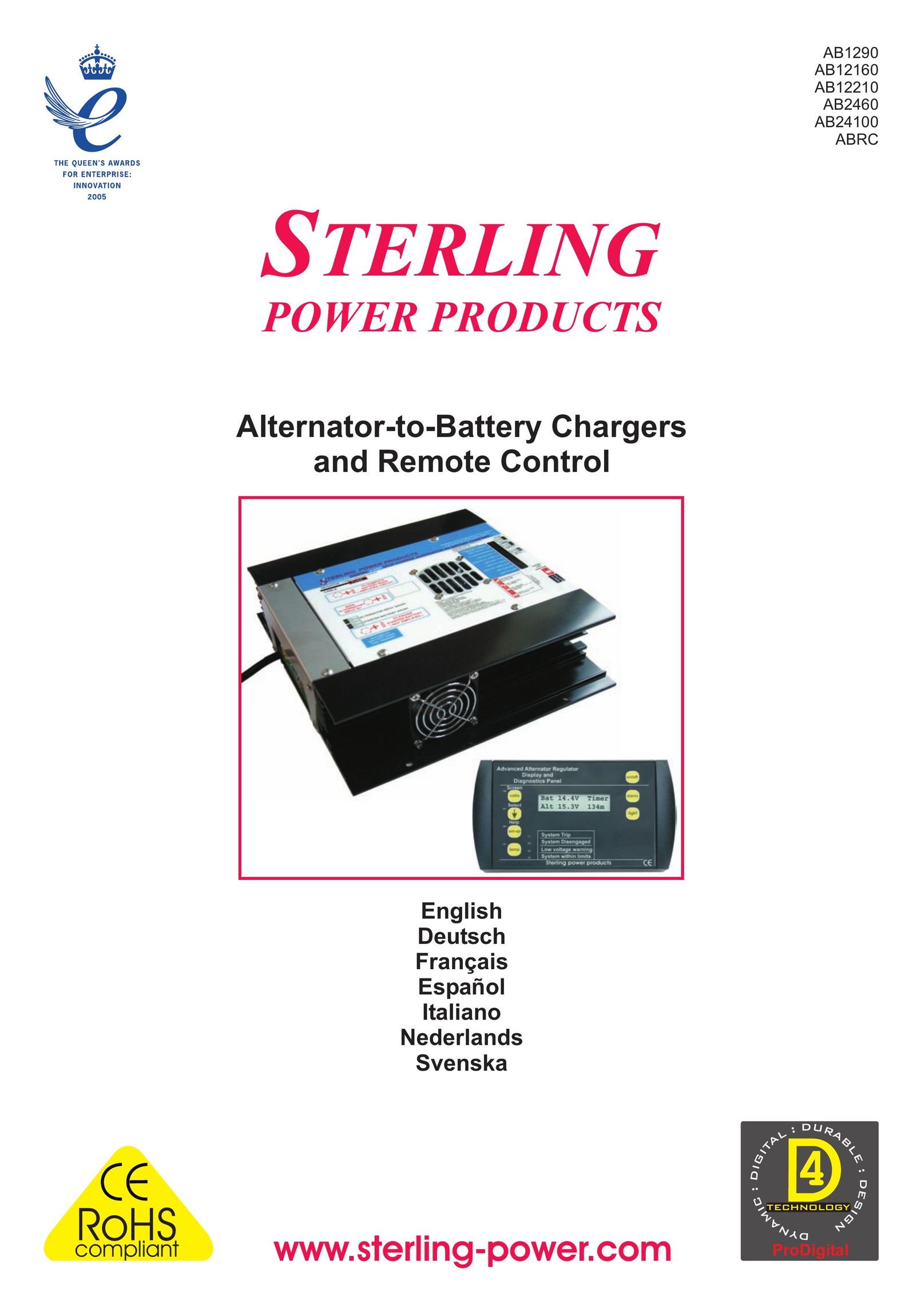 Sterling Power Products AB12160 Battery Charger User Manual