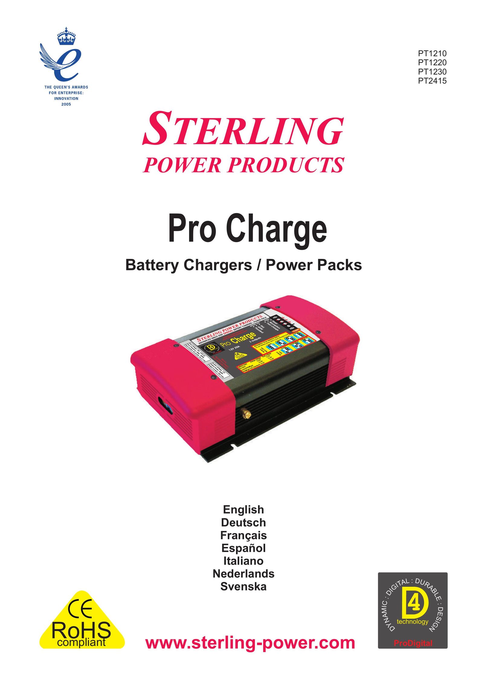 Sterling Power Products PT1210 Battery Charger User Manual