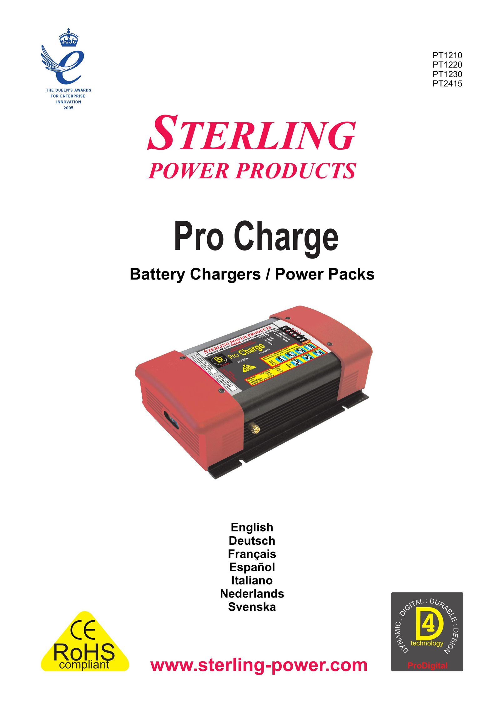 Sterling Power Products PT1230 Battery Charger User Manual