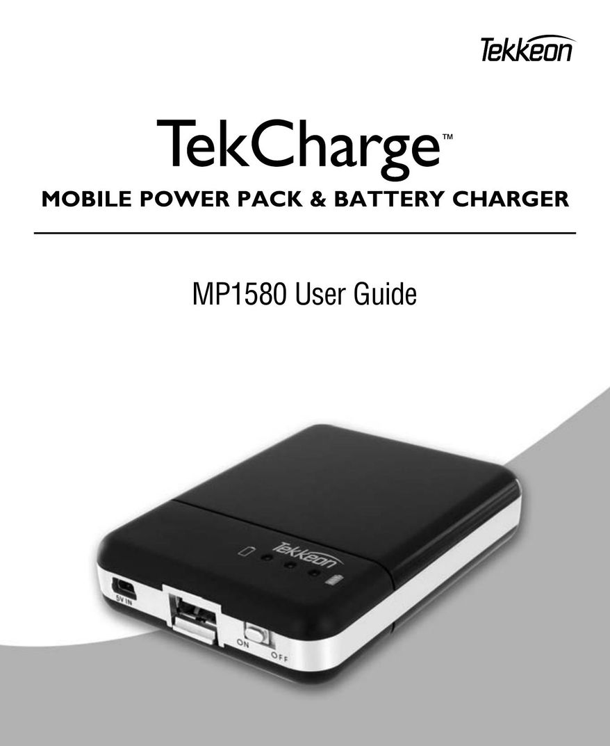 Tekkeon MP1580 Battery Charger User Manual
