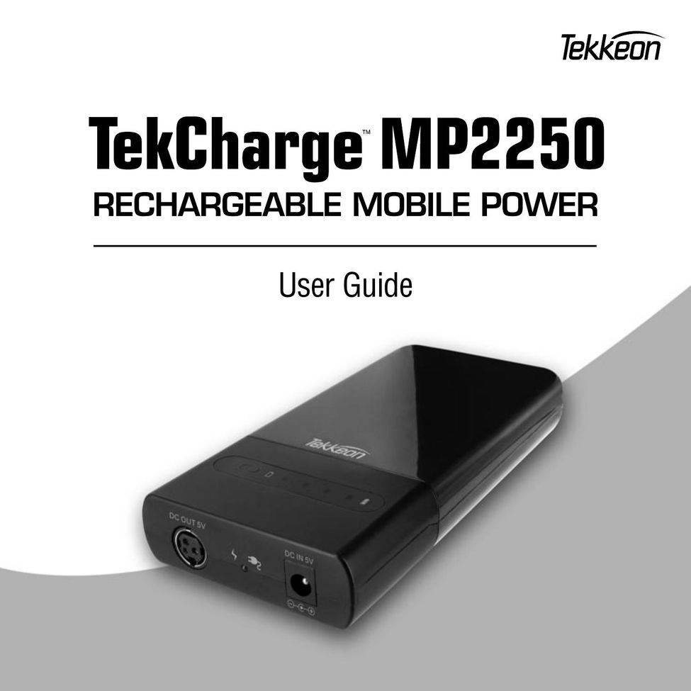 Tekkeon MP2250 Battery Charger User Manual