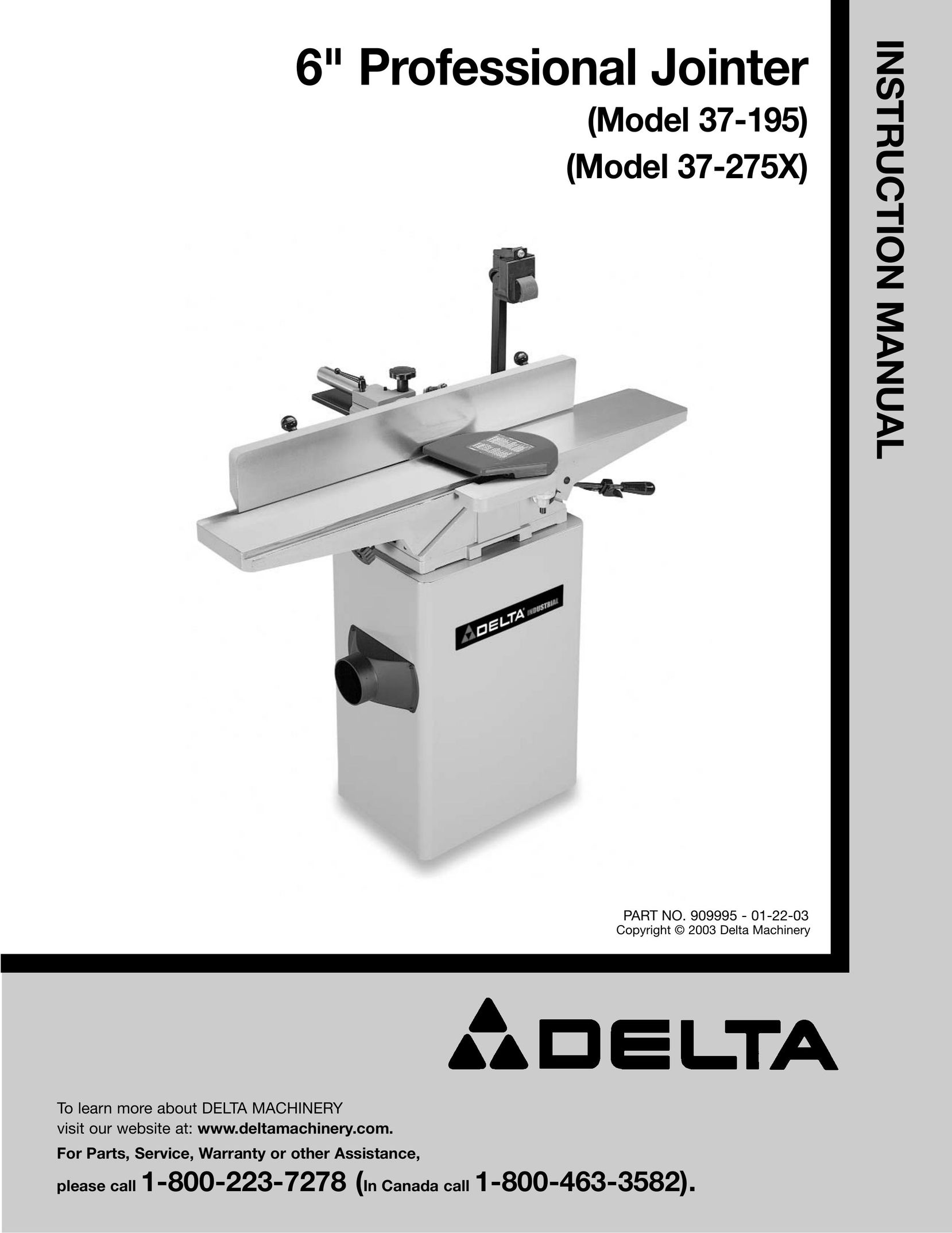 Delta 37-275X Biscuit Joiner User Manual