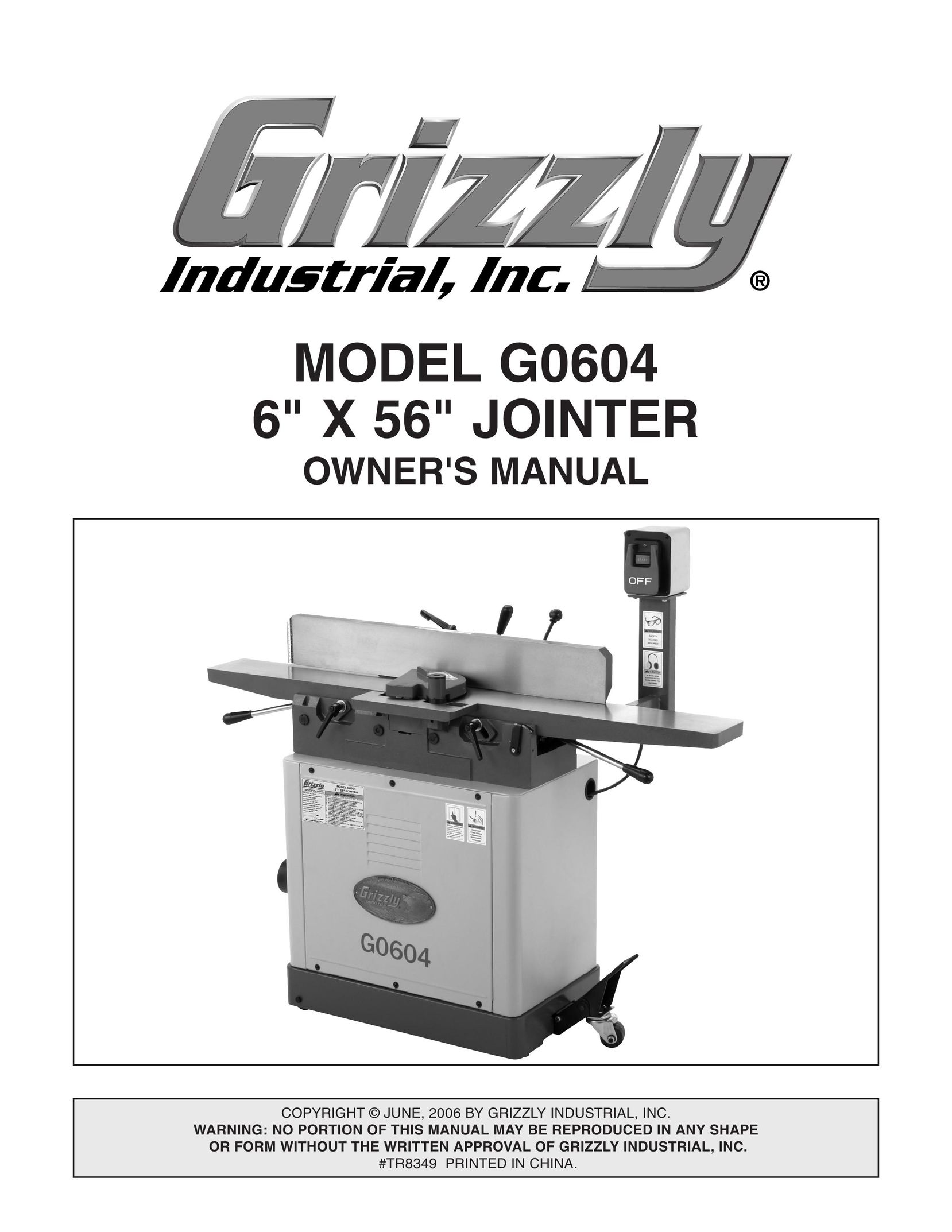 Grizzly G0604 Biscuit Joiner User Manual