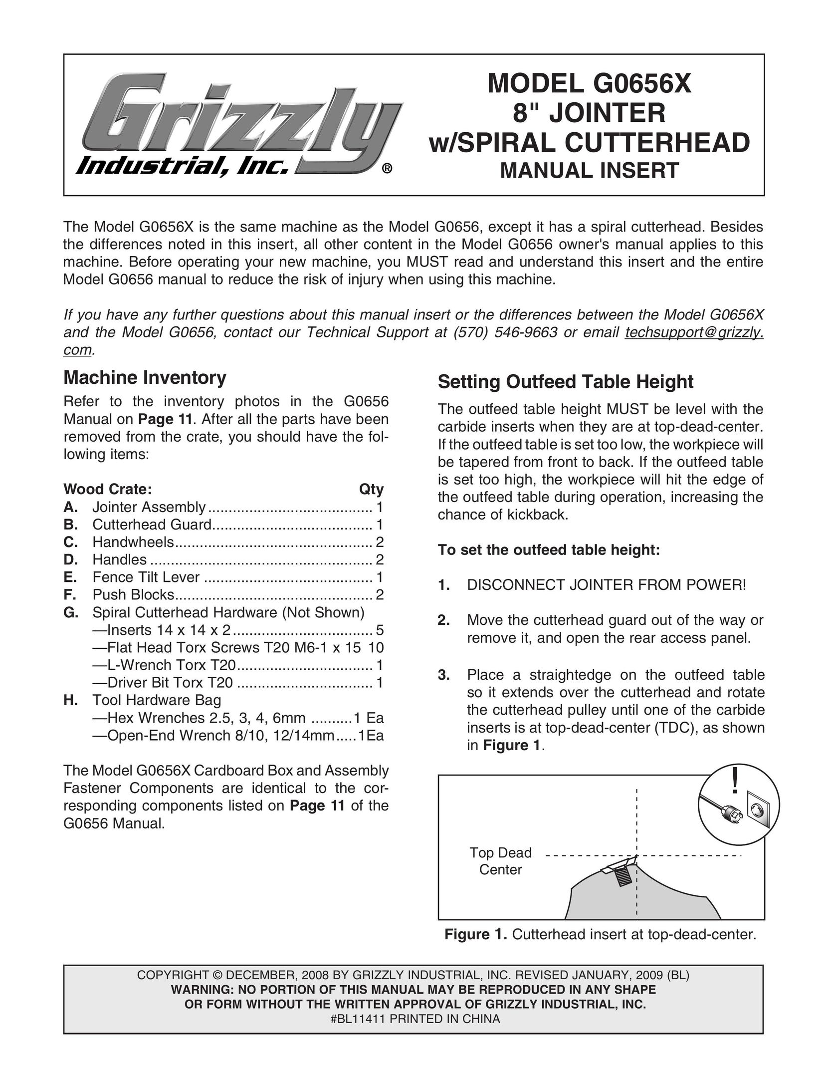 Grizzly G0656X Biscuit Joiner User Manual