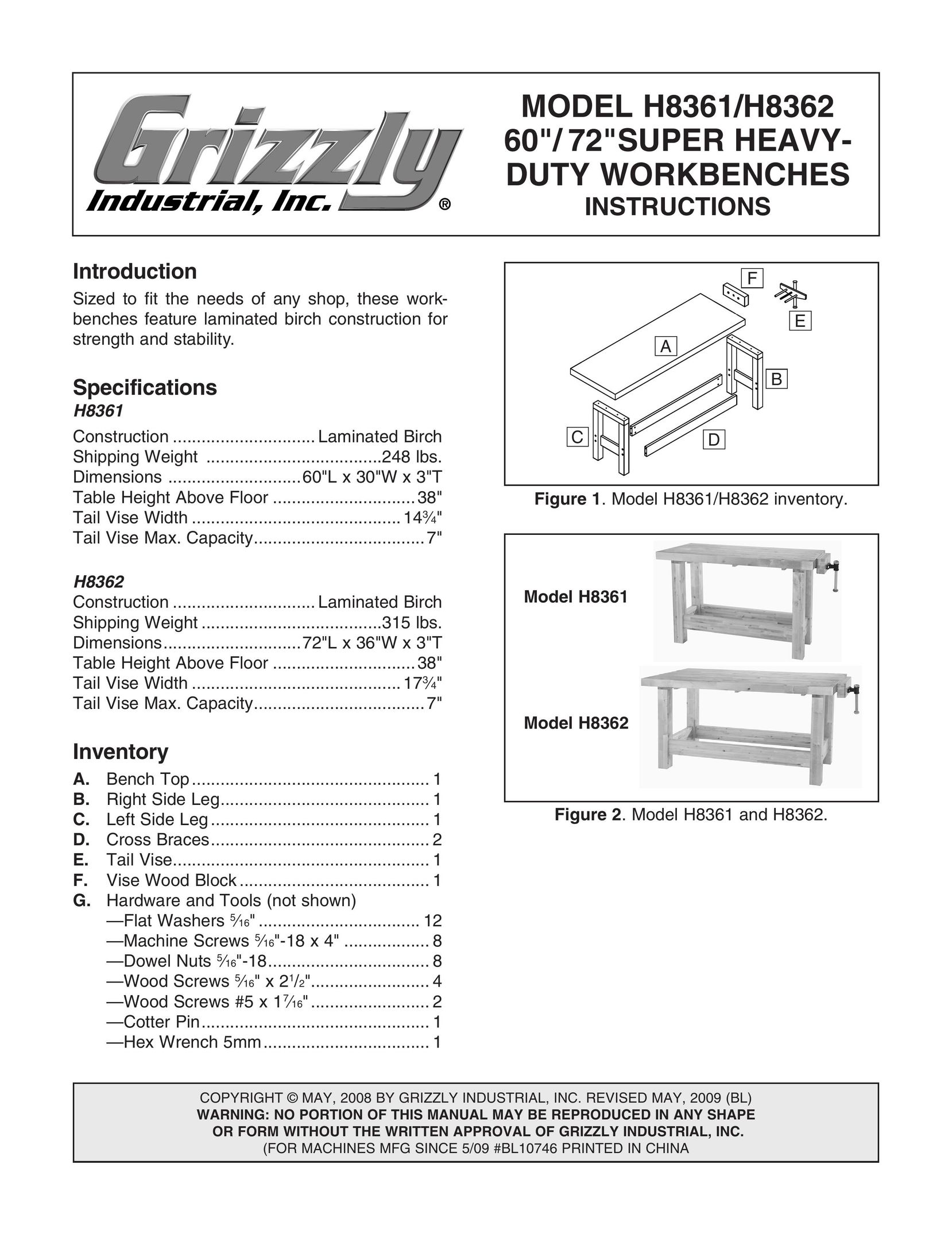 Grizzly H8361 Biscuit Joiner User Manual