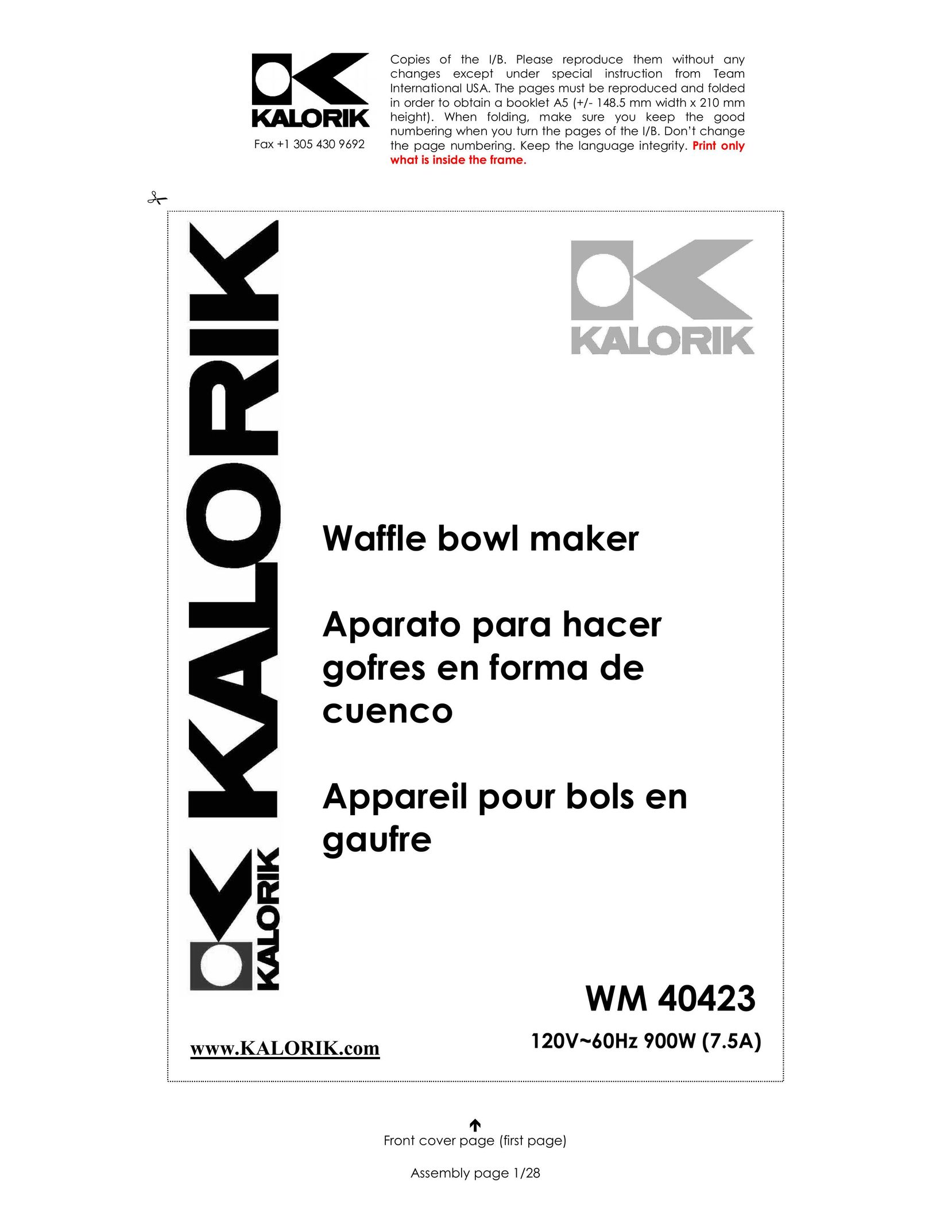 Kalorik WM 40423 Blowtorch User Manual