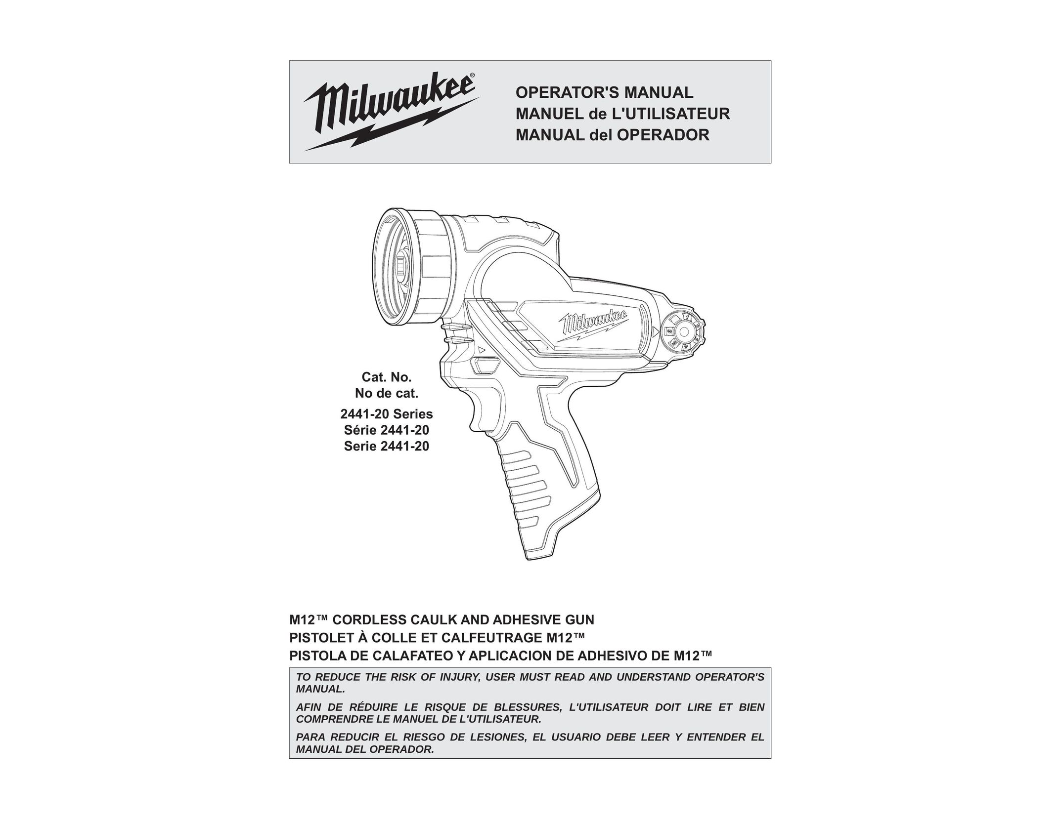 Milwaukee 2441-20 Caulking Gun User Manual