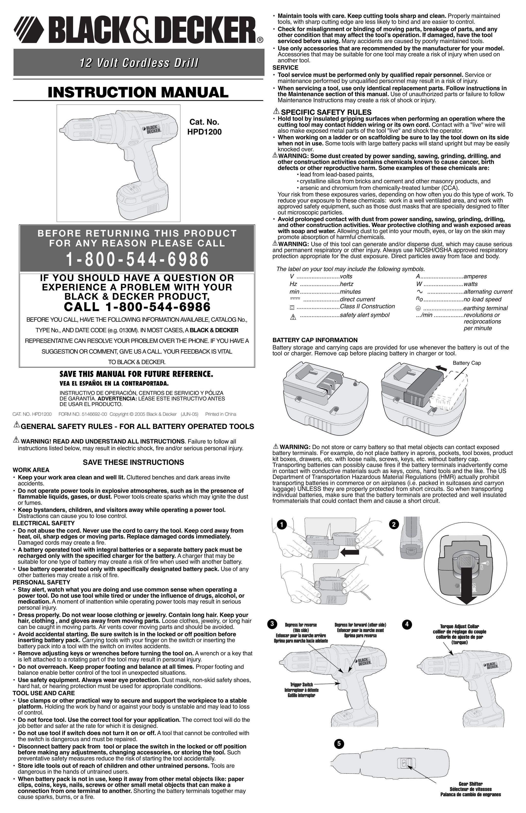 Black & Decker 5146692-00 Cordless Drill User Manual