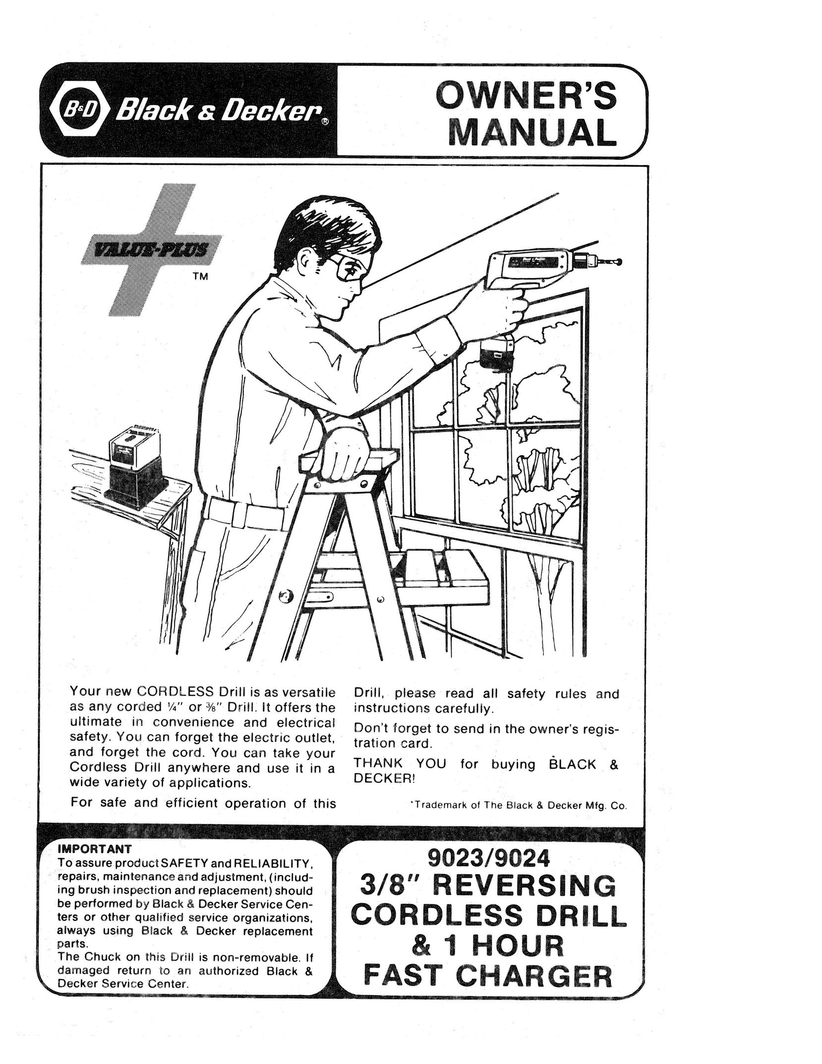Black & Decker 9024 Cordless Drill User Manual