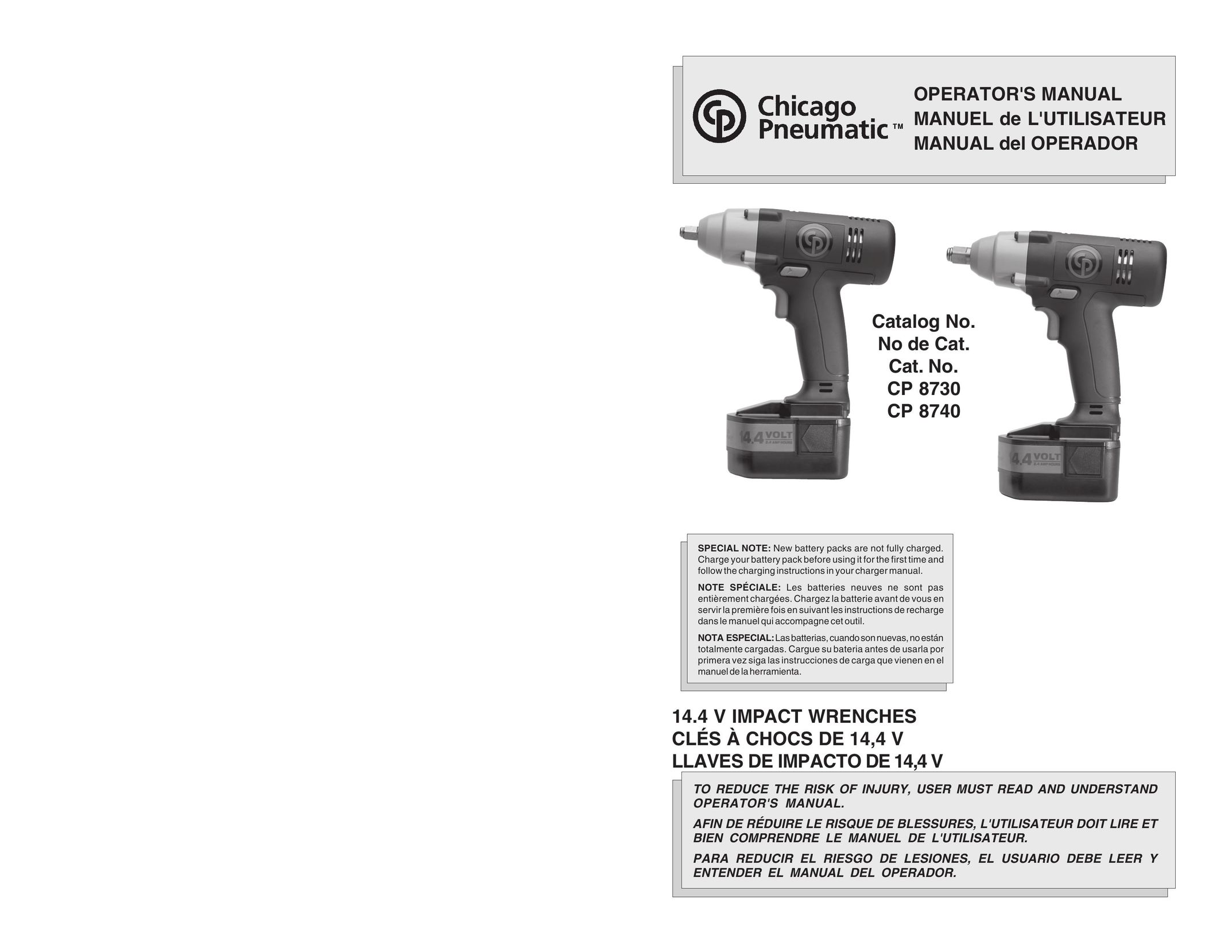 Chicago Pneumatic CP 8730 Cordless Drill User Manual