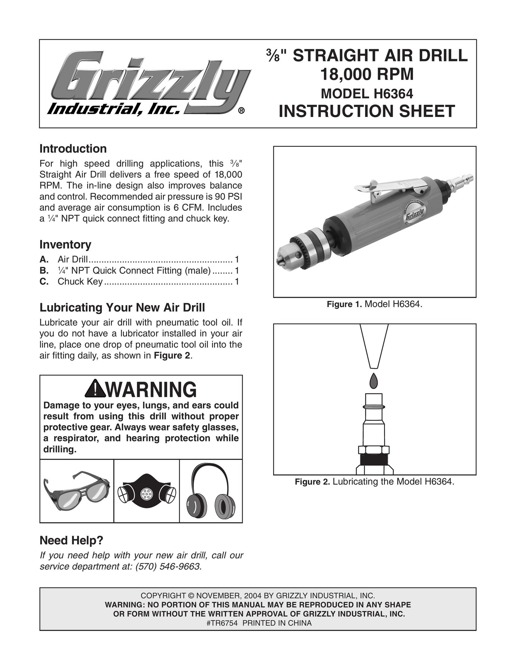 Grizzly H6364 Cordless Drill User Manual