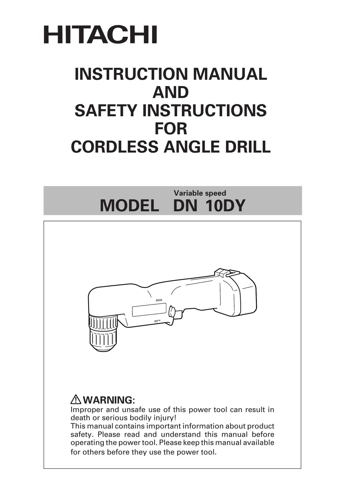 Honeywell DN 10DY Cordless Drill User Manual