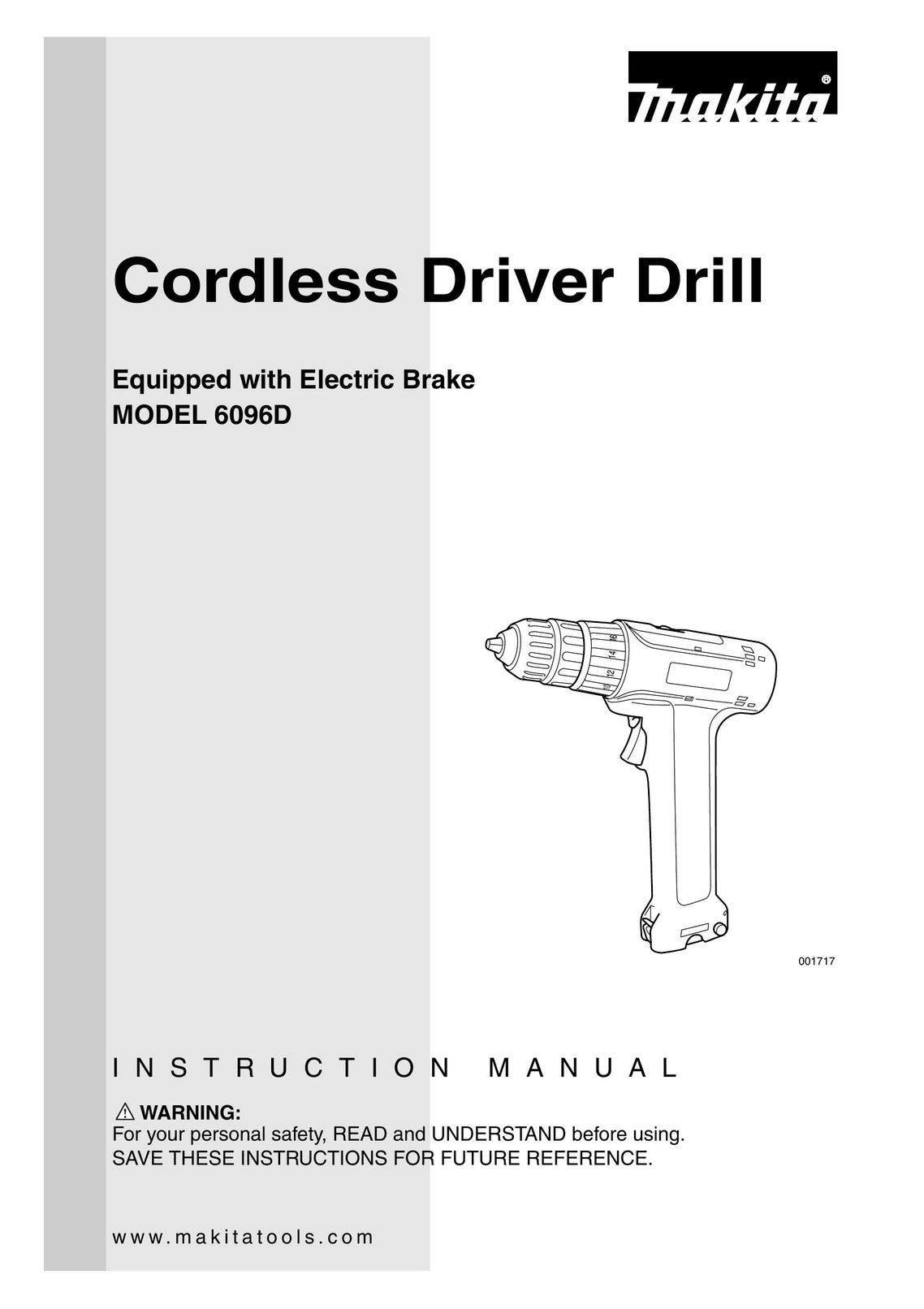 Makita 6096D Cordless Drill User Manual