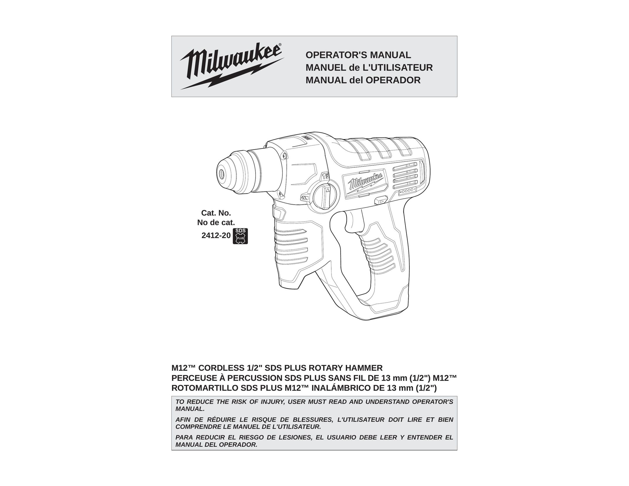 Milwaukee 2412-22XC Cordless Drill User Manual