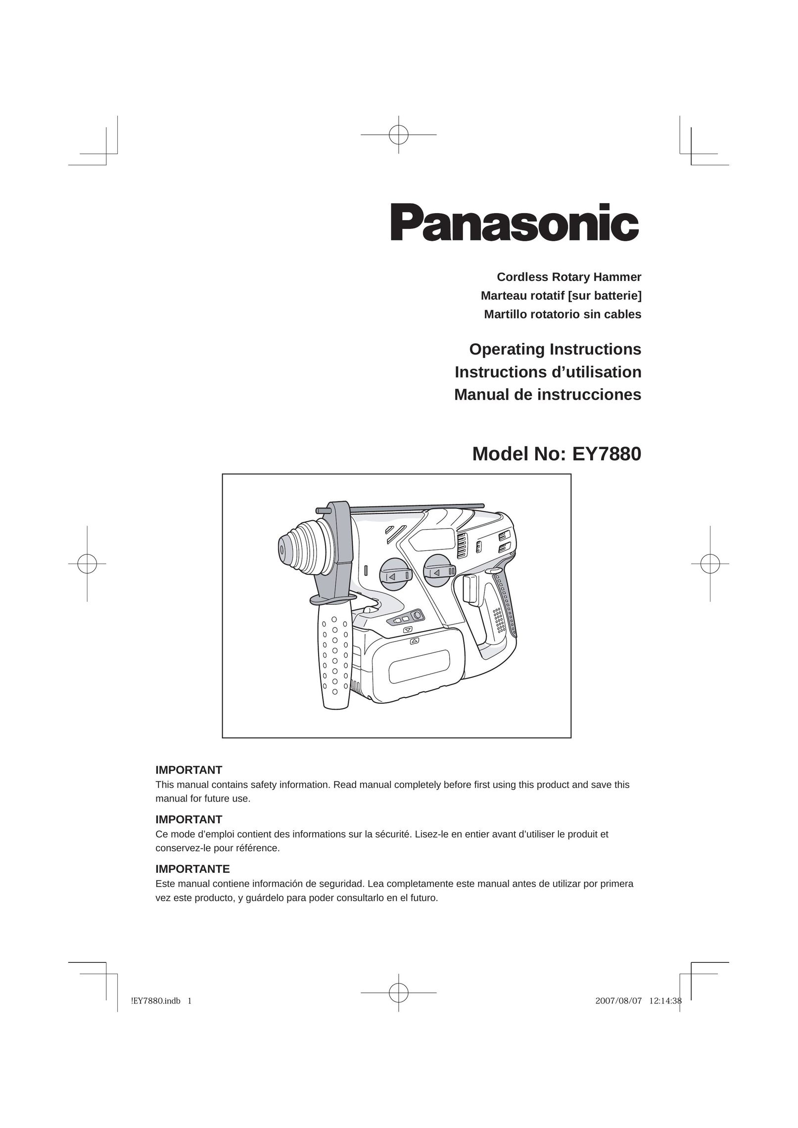 Panasonic EY7880 Cordless Drill User Manual