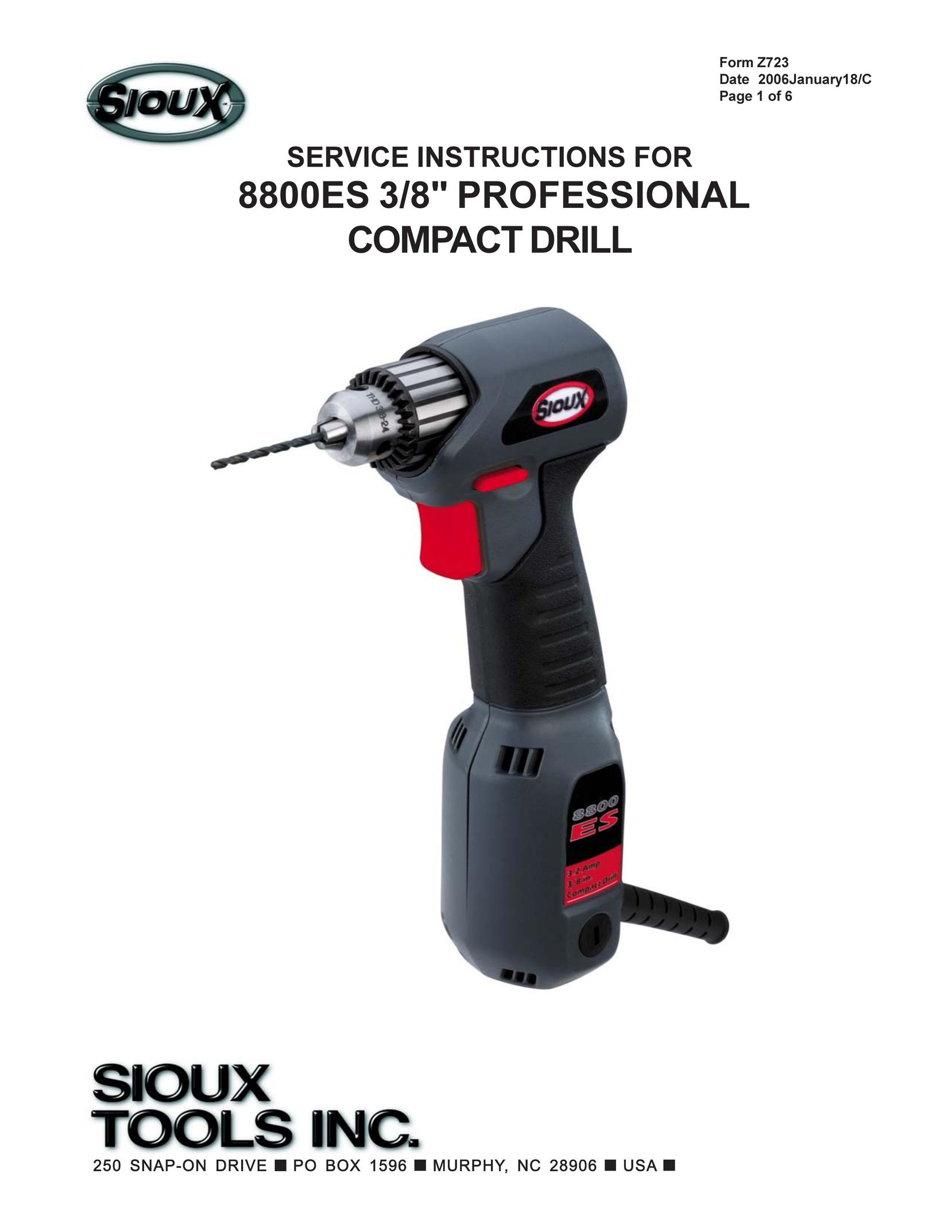 Sioux Tools 8800ES Cordless Drill User Manual