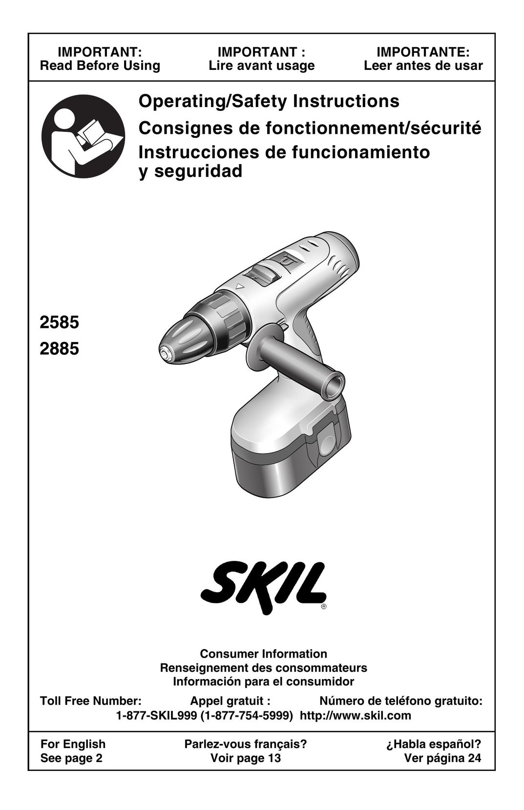 Skil 2585 Cordless Drill User Manual
