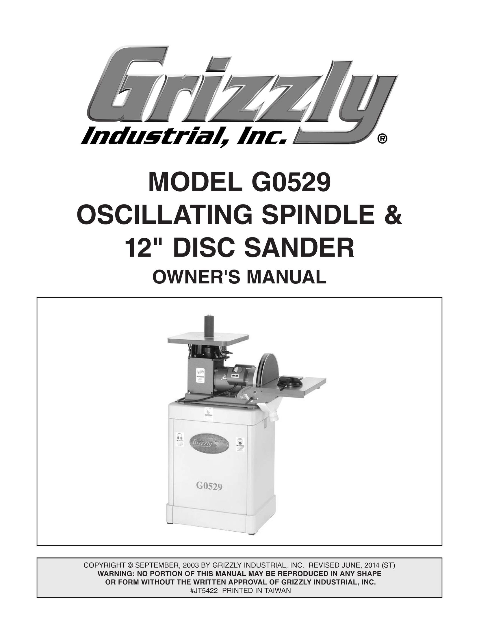 Grizzly G0529 Cordless Sander User Manual