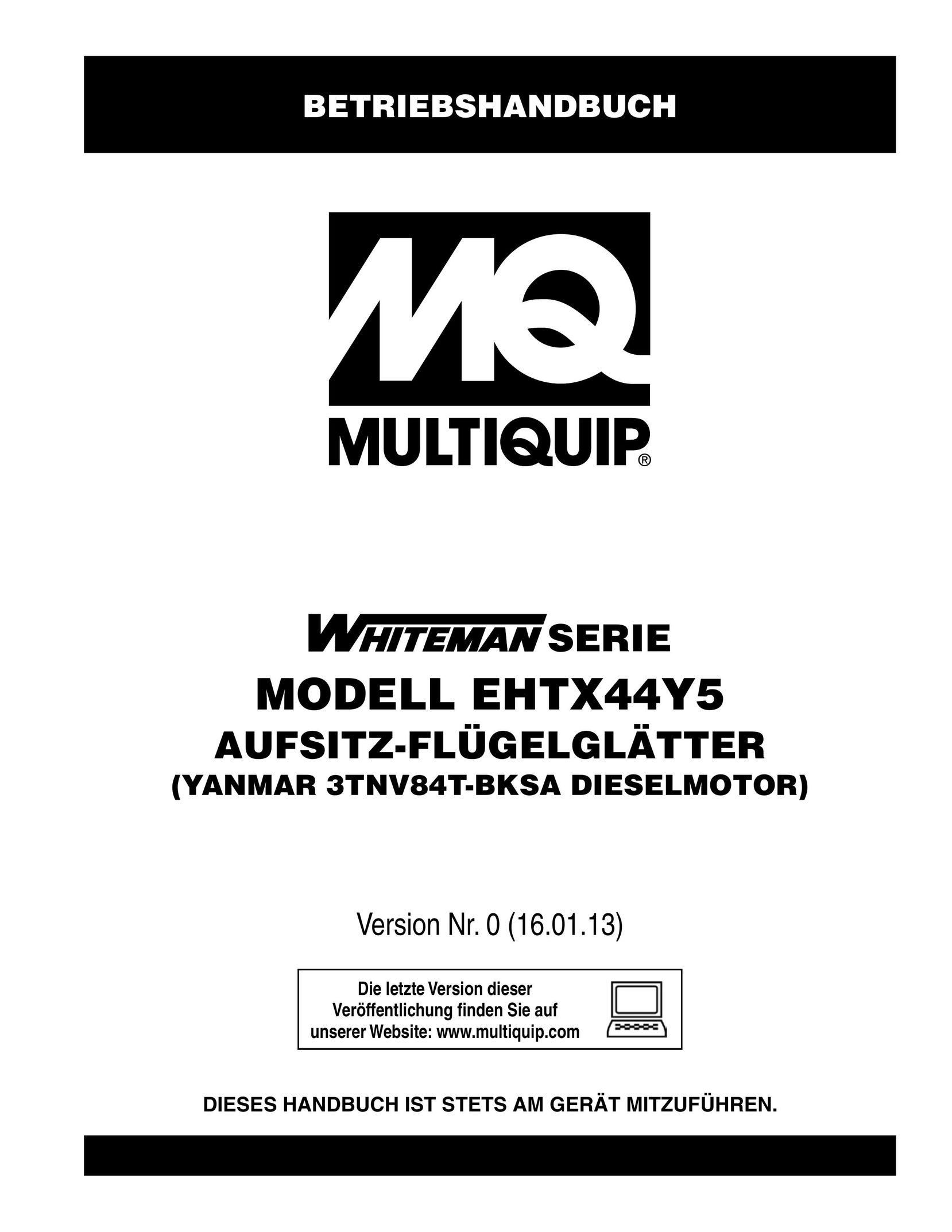 Multiquip 16.01.13 Cordless Sander User Manual