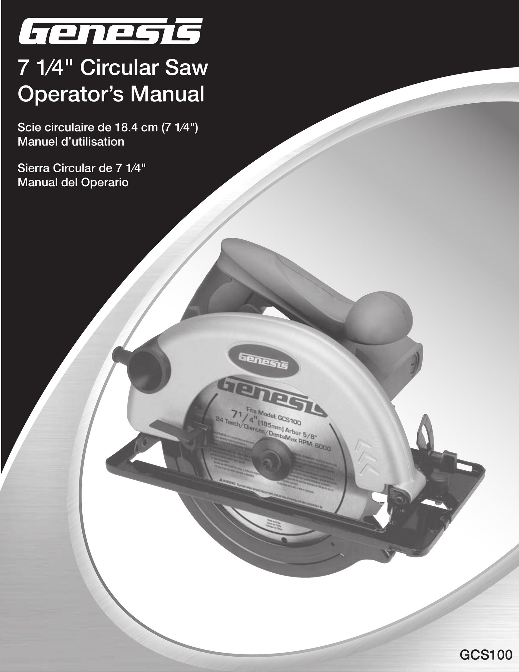 Genesis Advanced Technologies GCS100 Cordless Saw User Manual
