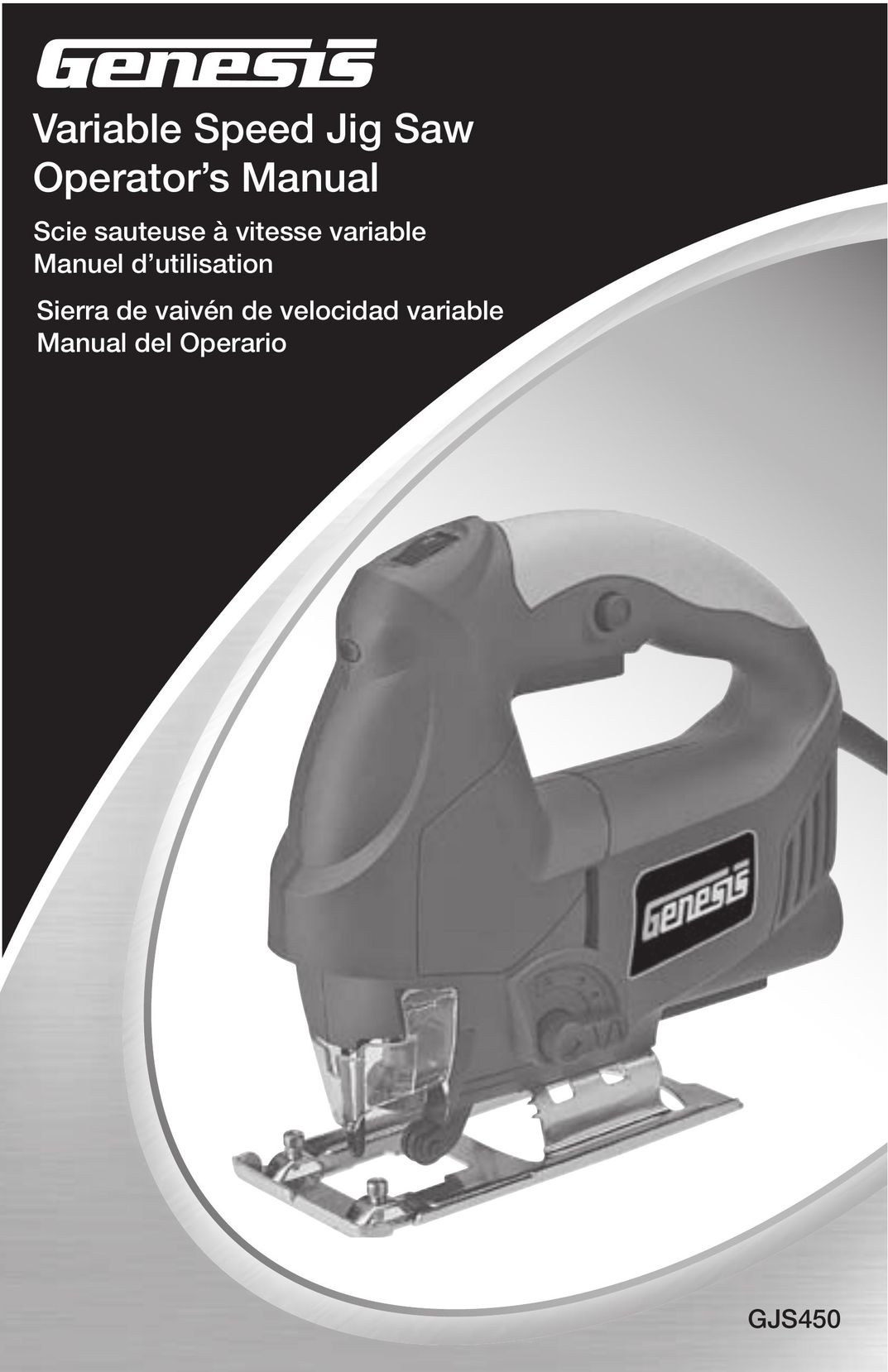 Genesis Advanced Technologies GJS450 Cordless Saw User Manual