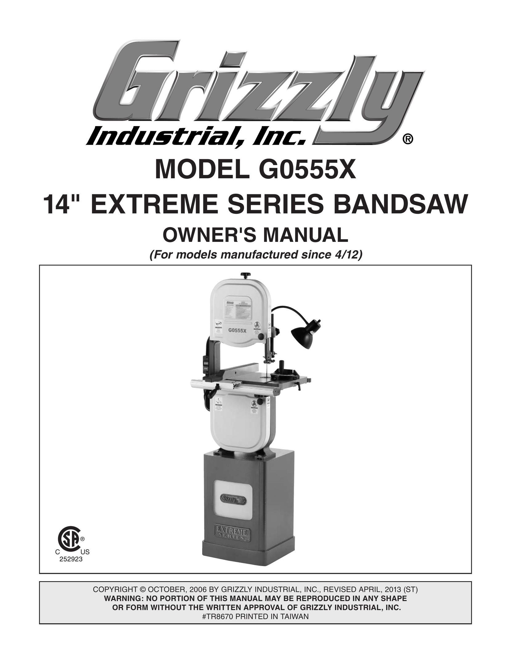 Grizzly G0555X Cordless Saw User Manual