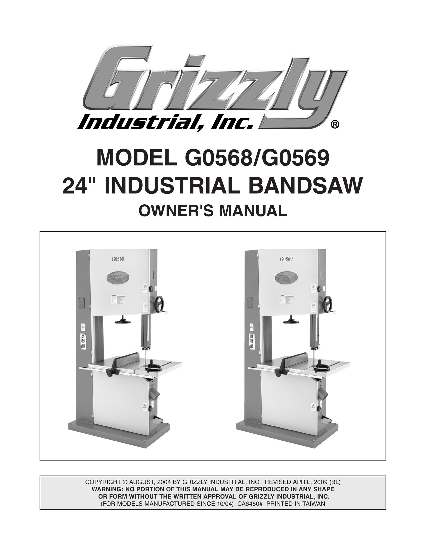 Grizzly G0569 Cordless Saw User Manual