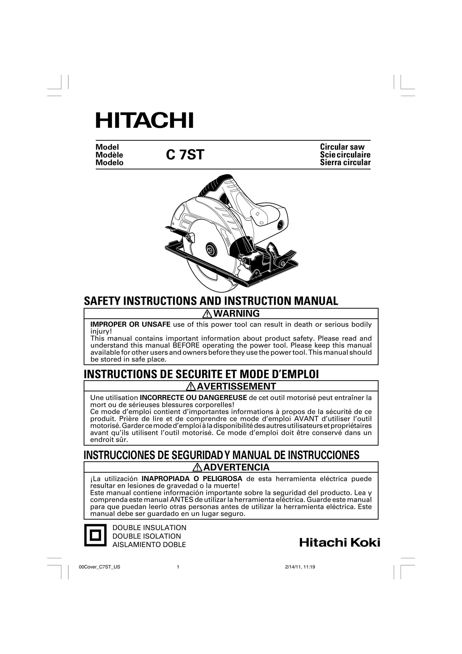 Hitachi C 7ST Cordless Saw User Manual