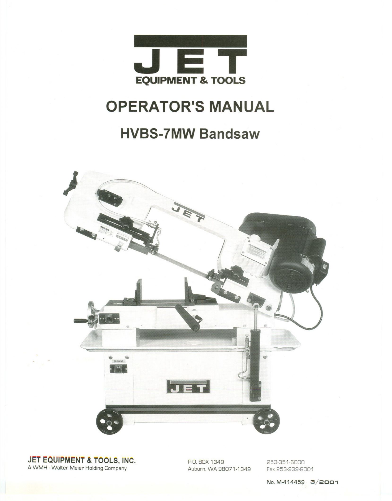 Jet Tools HBVS-7MW Cordless Saw User Manual