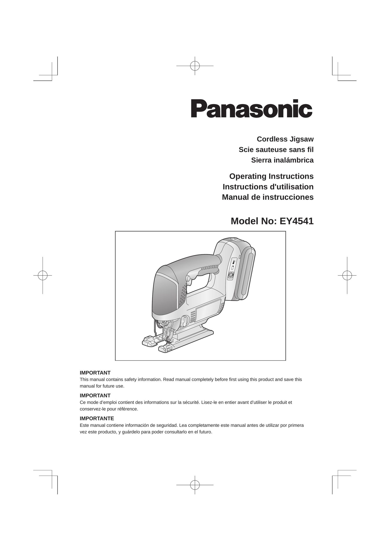 Panasonic EY4541 Cordless Saw User Manual
