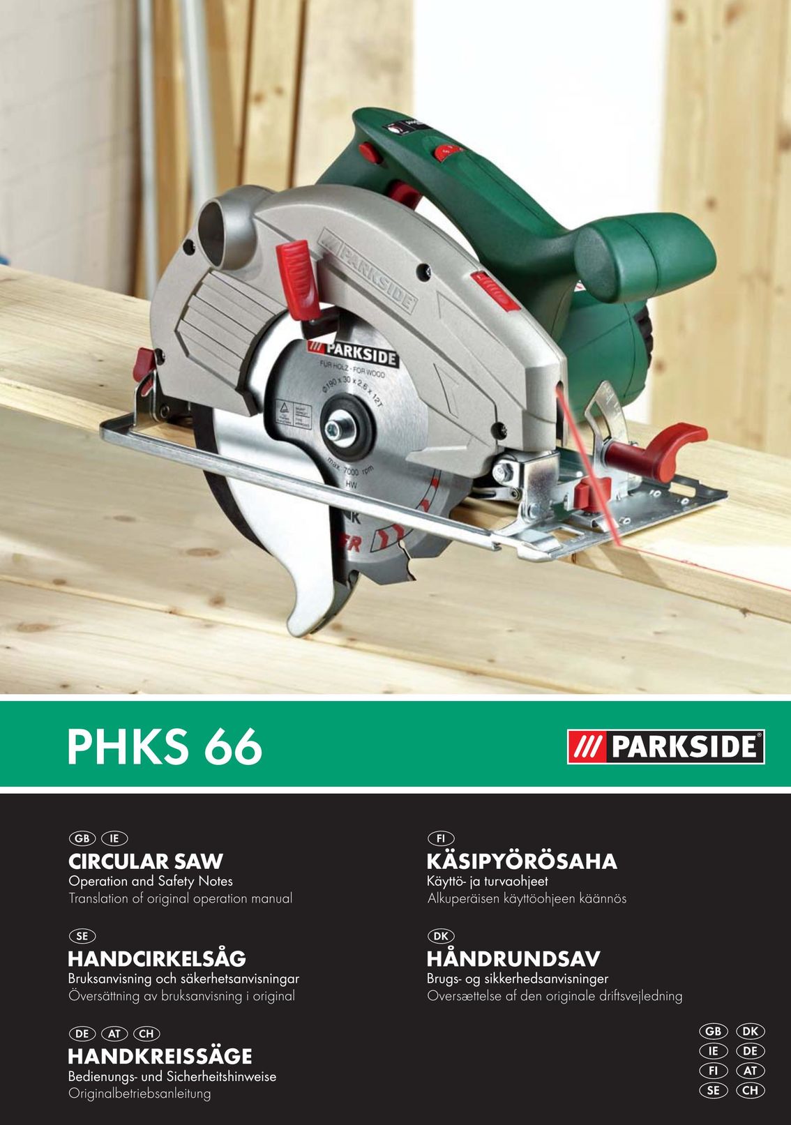 Parkside PHKS 66 Cordless Saw User Manual